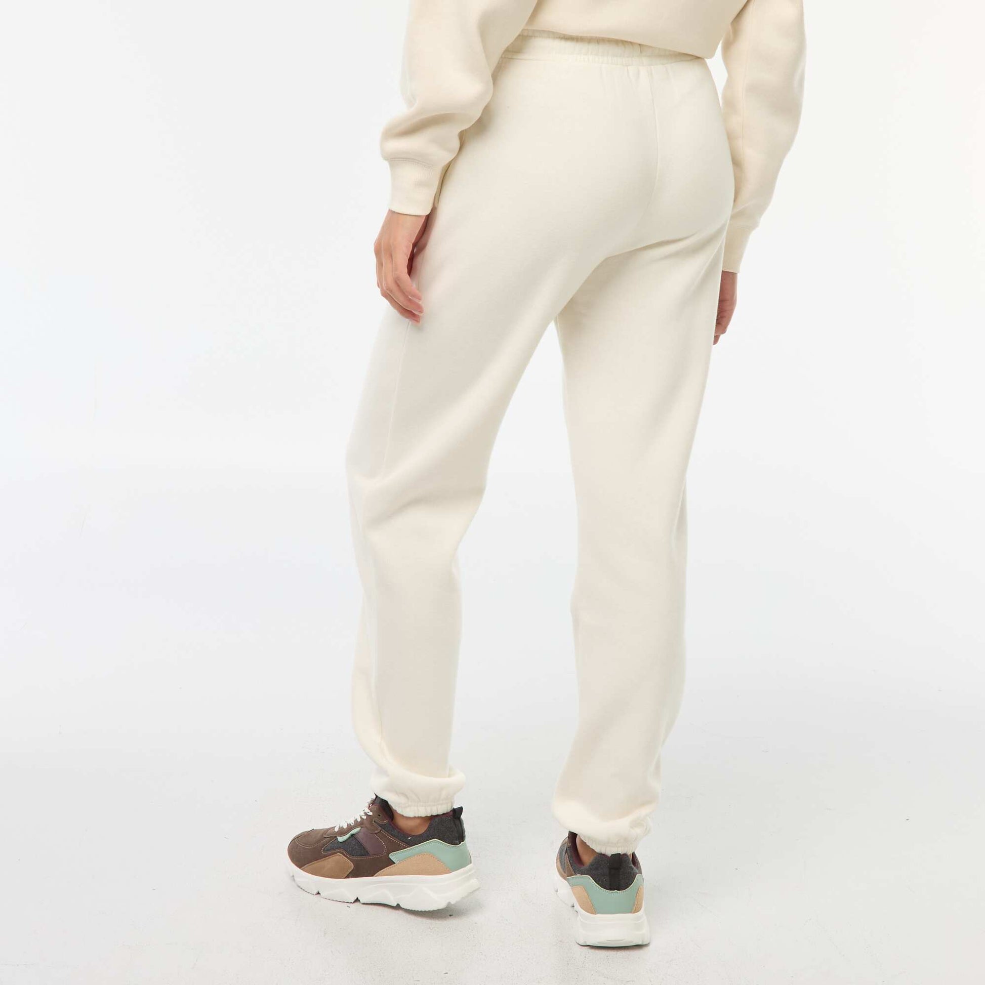 Mid-rise sports joggers WHITE