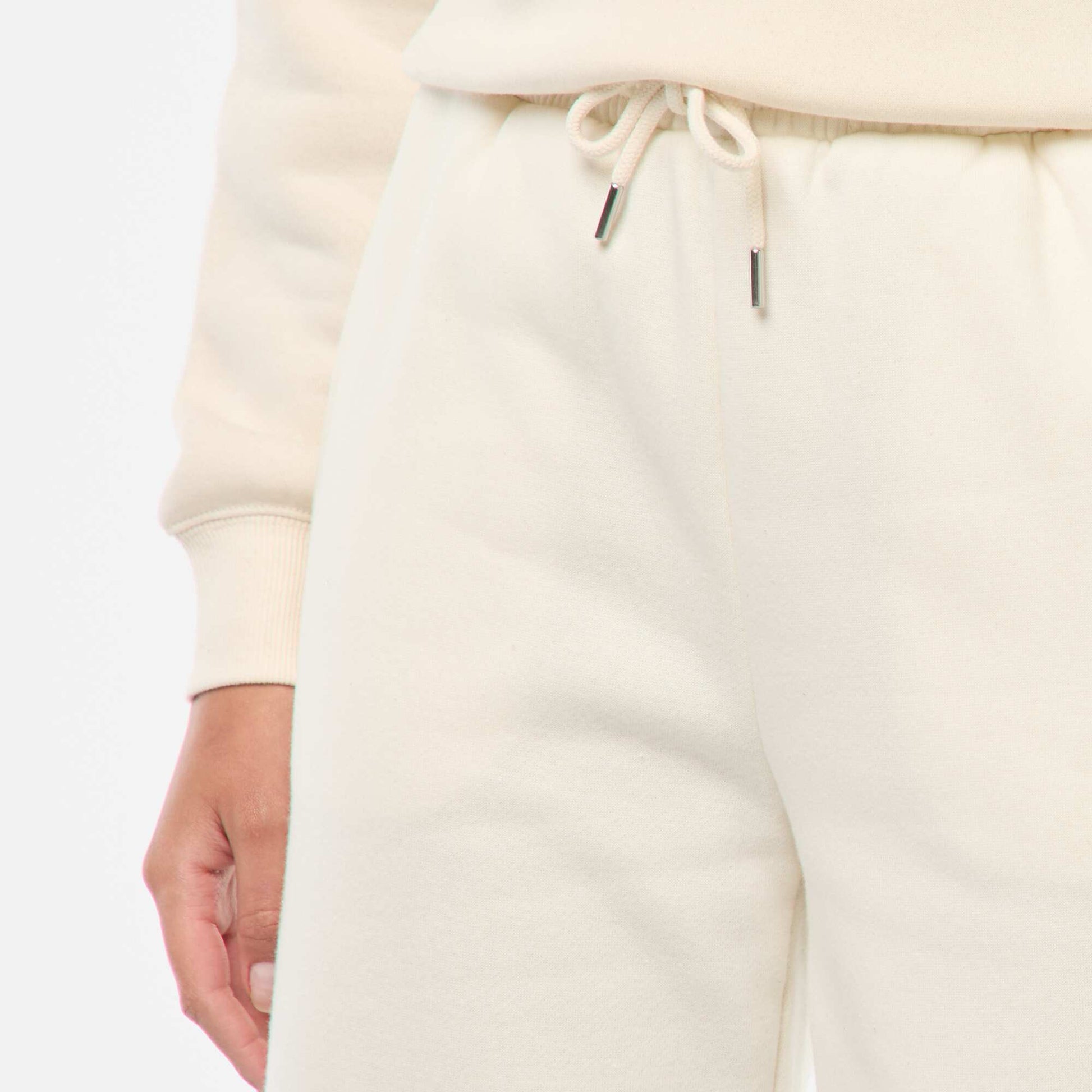 Mid-rise sports joggers WHITE