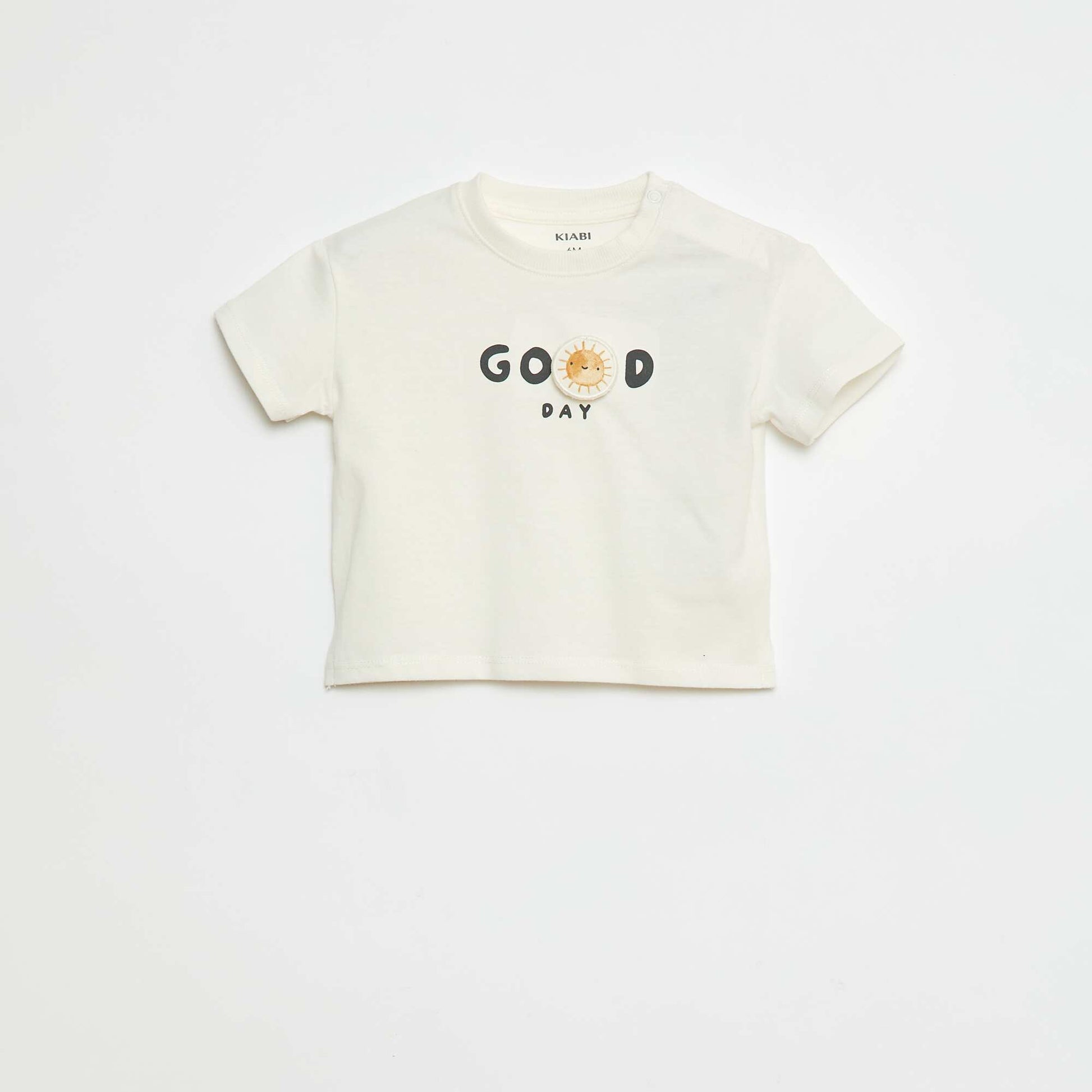 T-shirt with textured print WHITE
