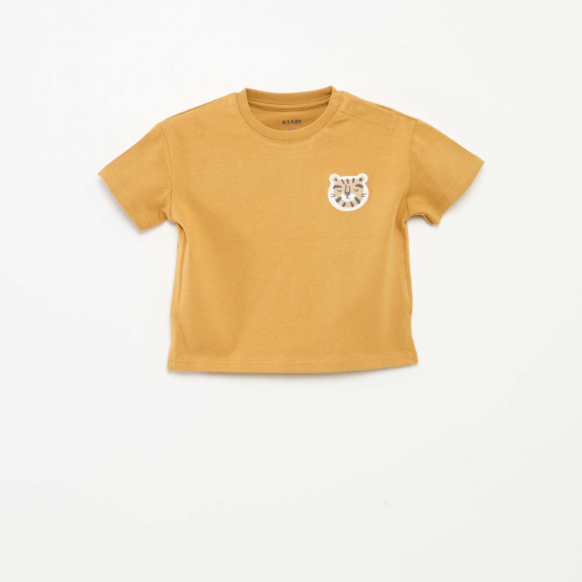 T-shirt with textured print YELLOW