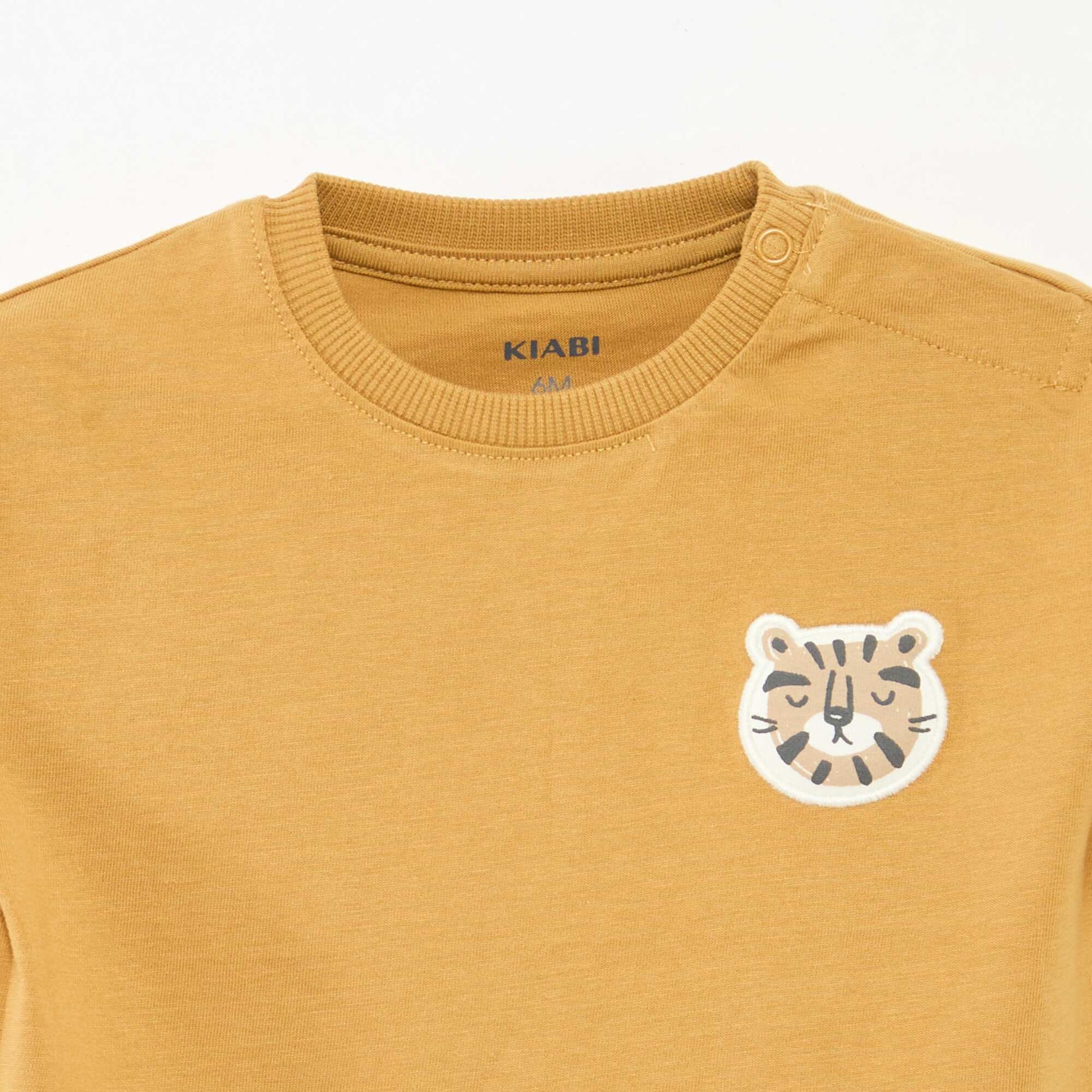 T-shirt with textured print YELLOW