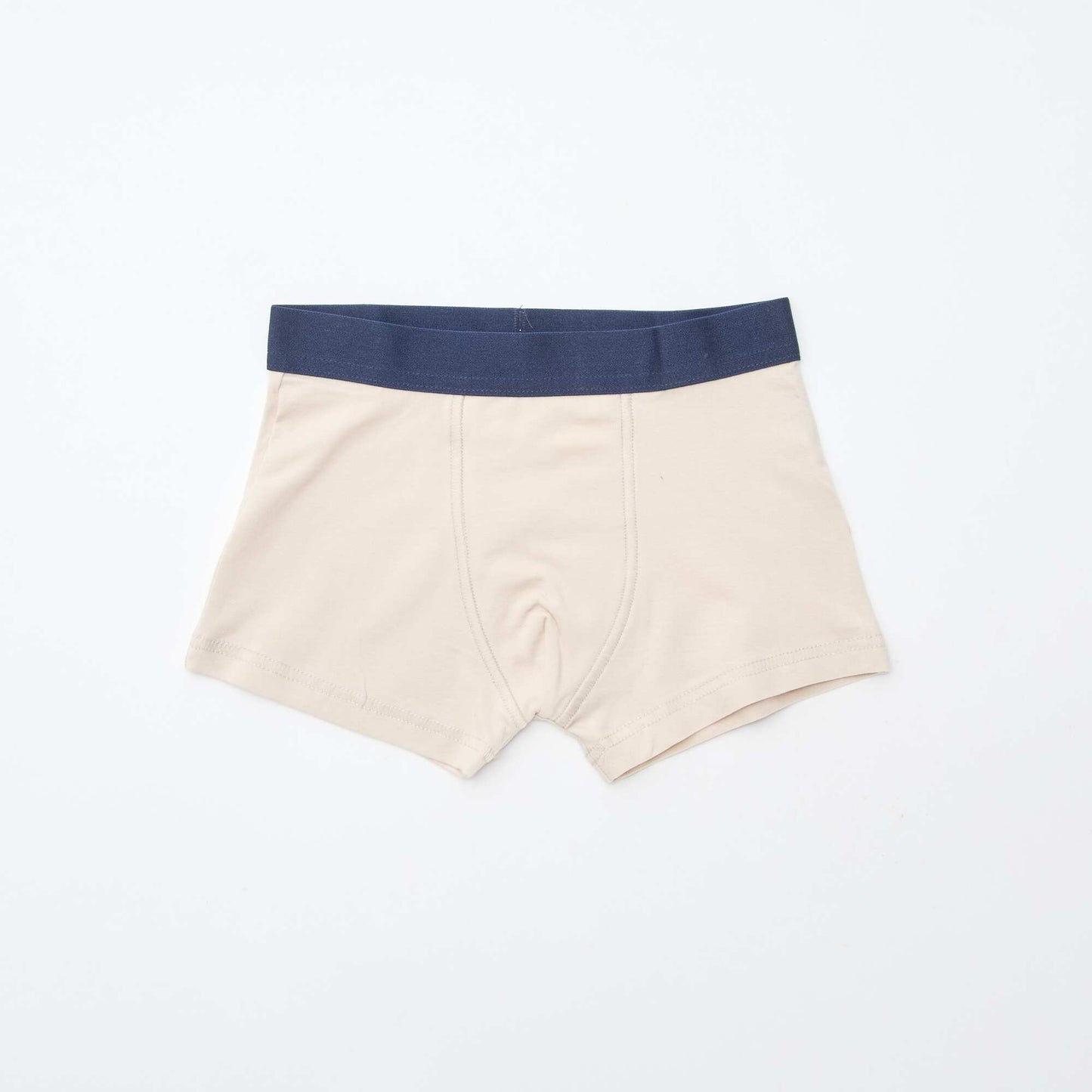 Pack of 5 pairs of plain and printed boxer shorts BLUE