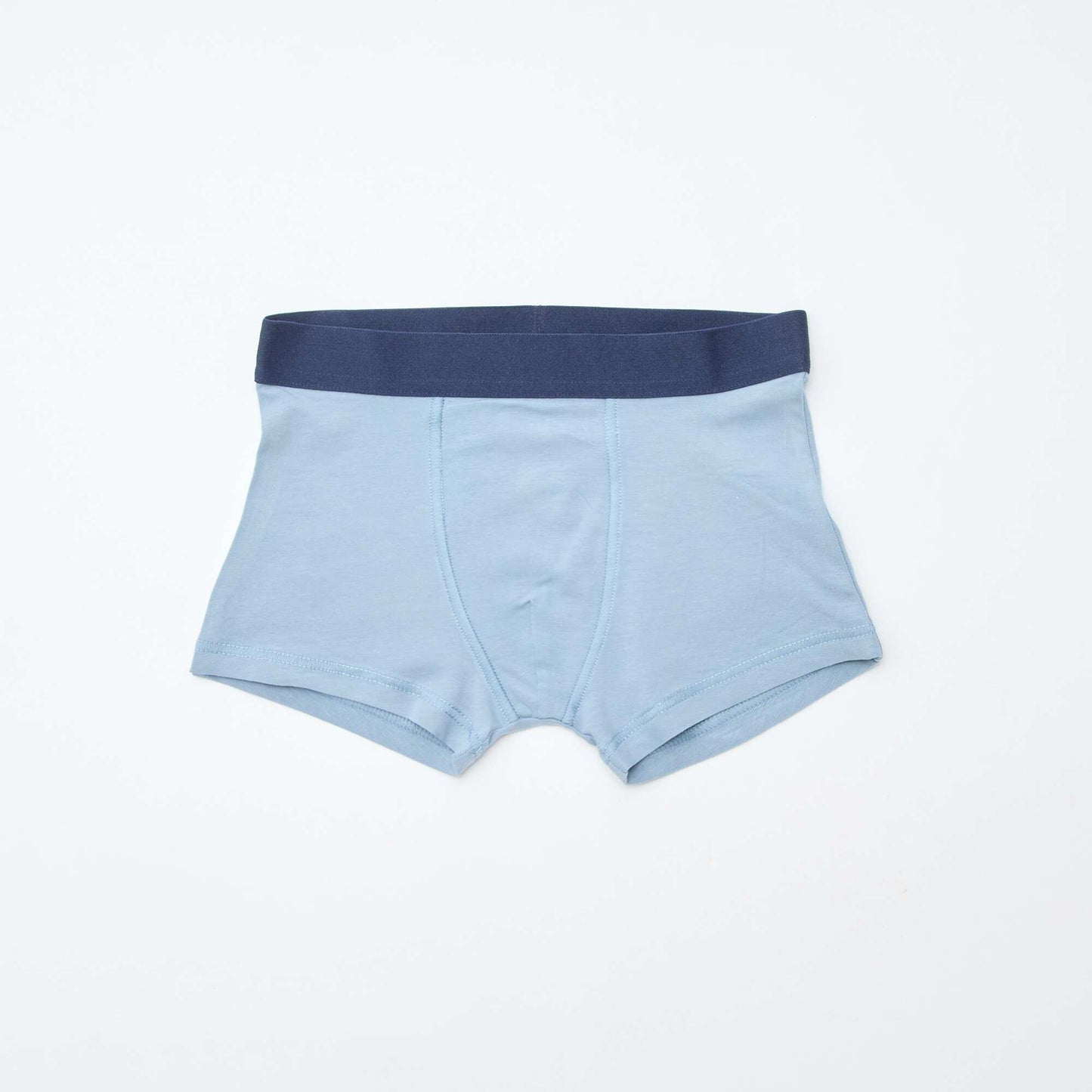 Pack of 5 pairs of plain and printed boxer shorts BLUE