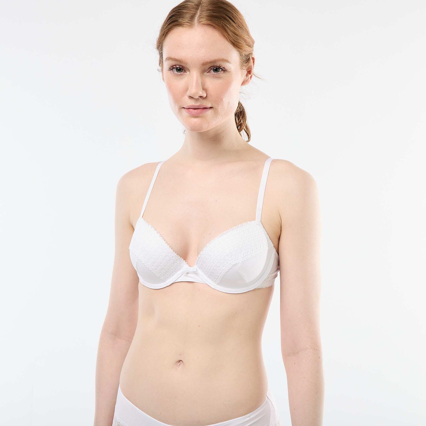 Molded Lace Bra WHITE