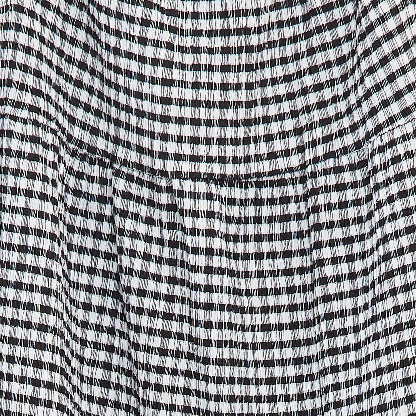 Flared gingham dress BLACK