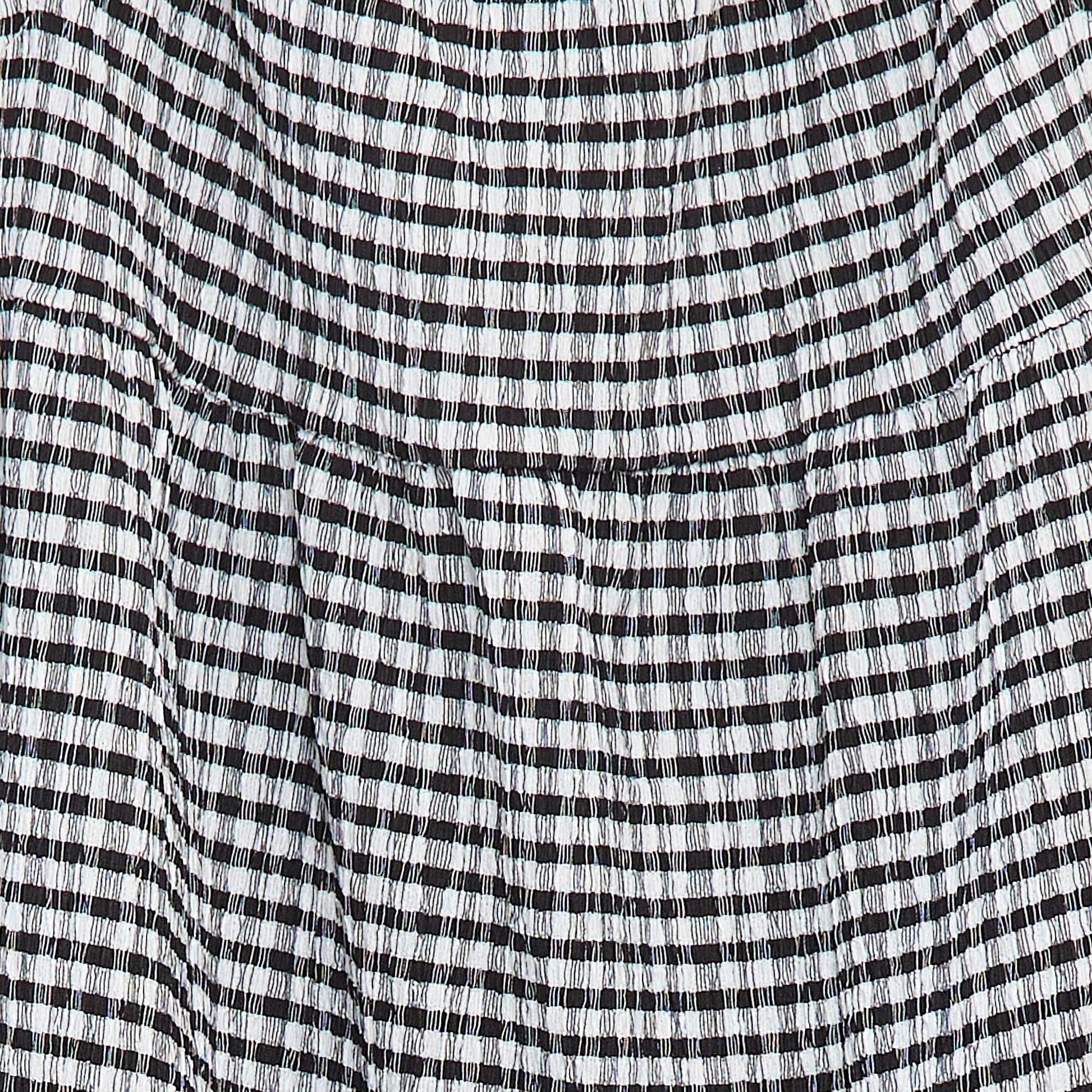 Flared gingham dress BLACK