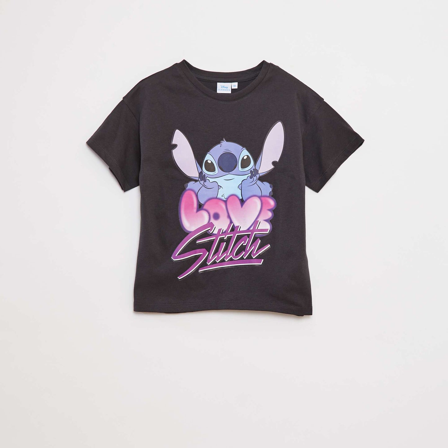 Disney Stitch short-sleeved T-shirt BLACK