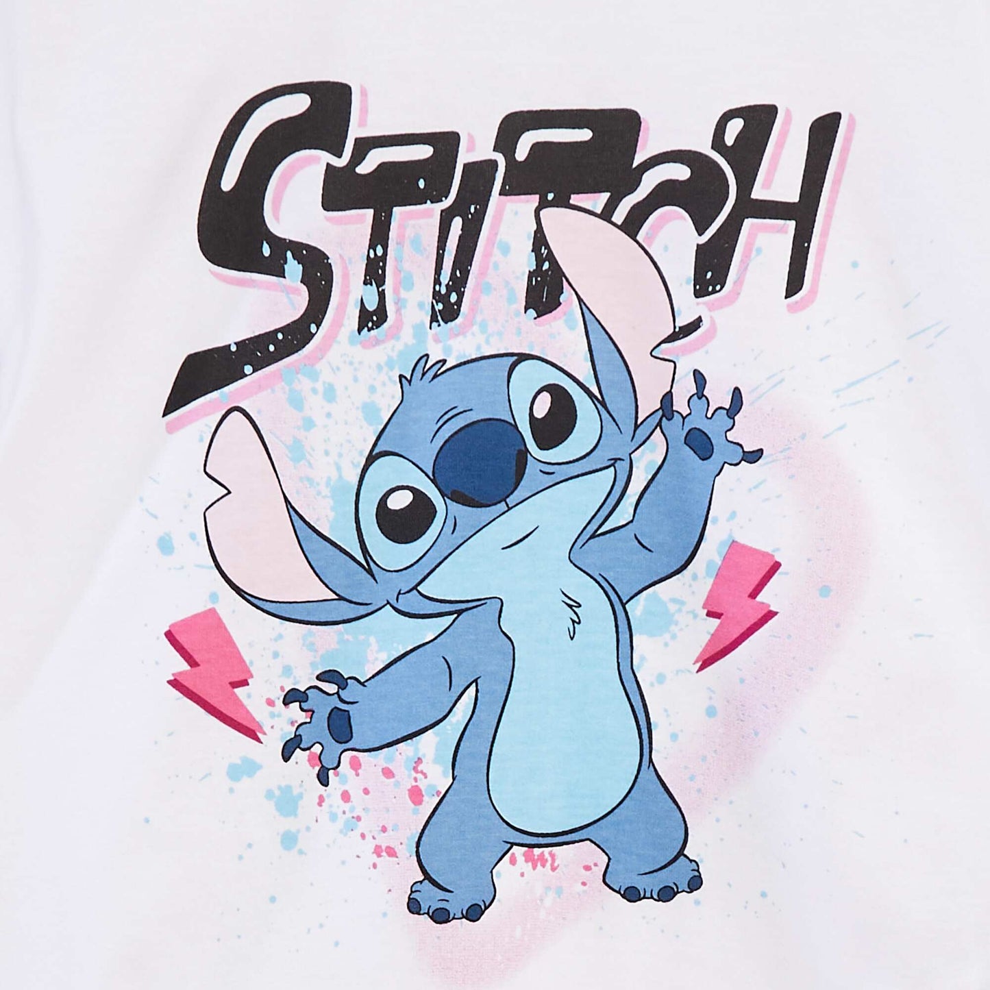 Disney Stitch short-sleeved T-shirt WHITE