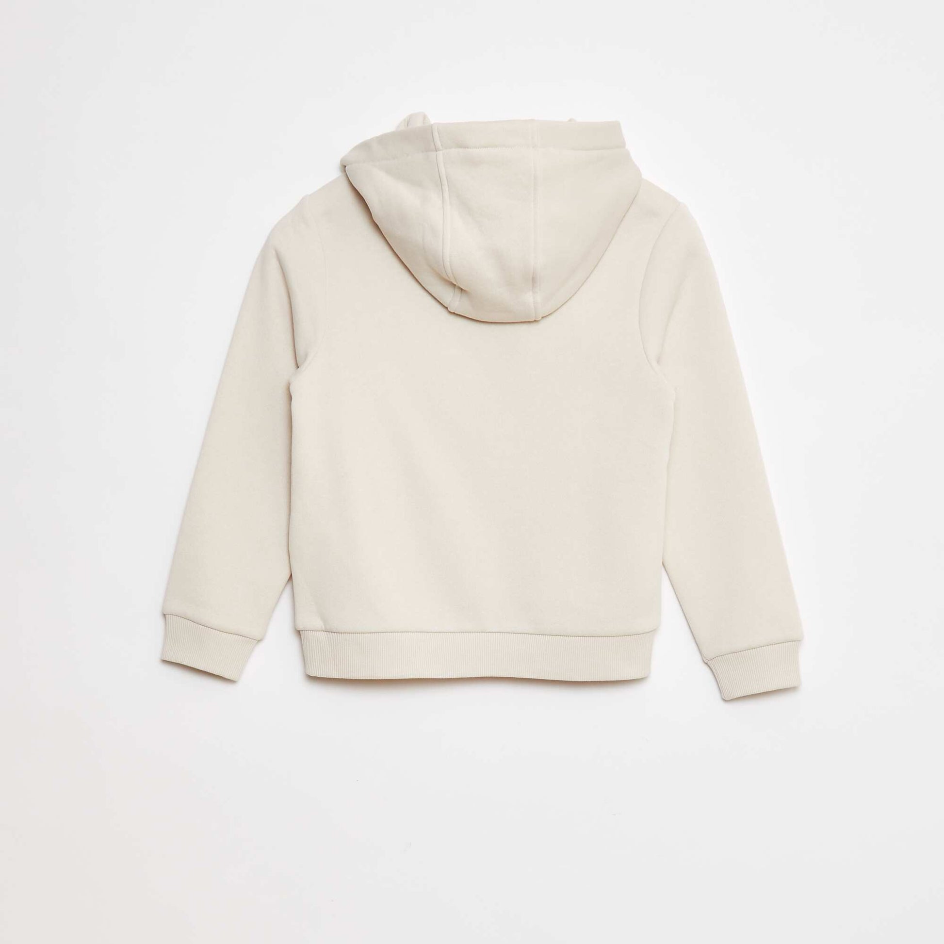 Sweatshirt fabric hoodie BEIGE