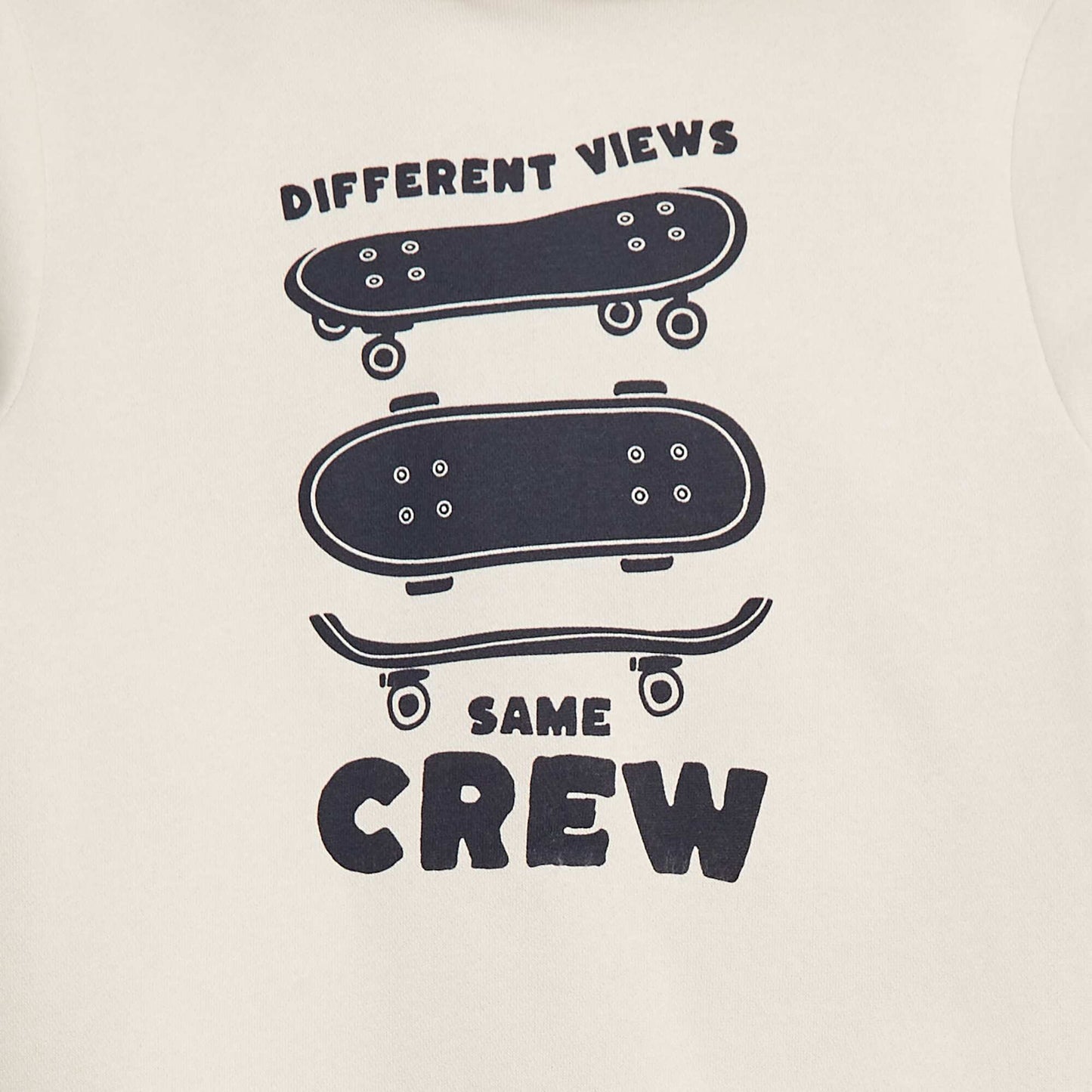 Sweatshirt fabric hoodie BEIGE