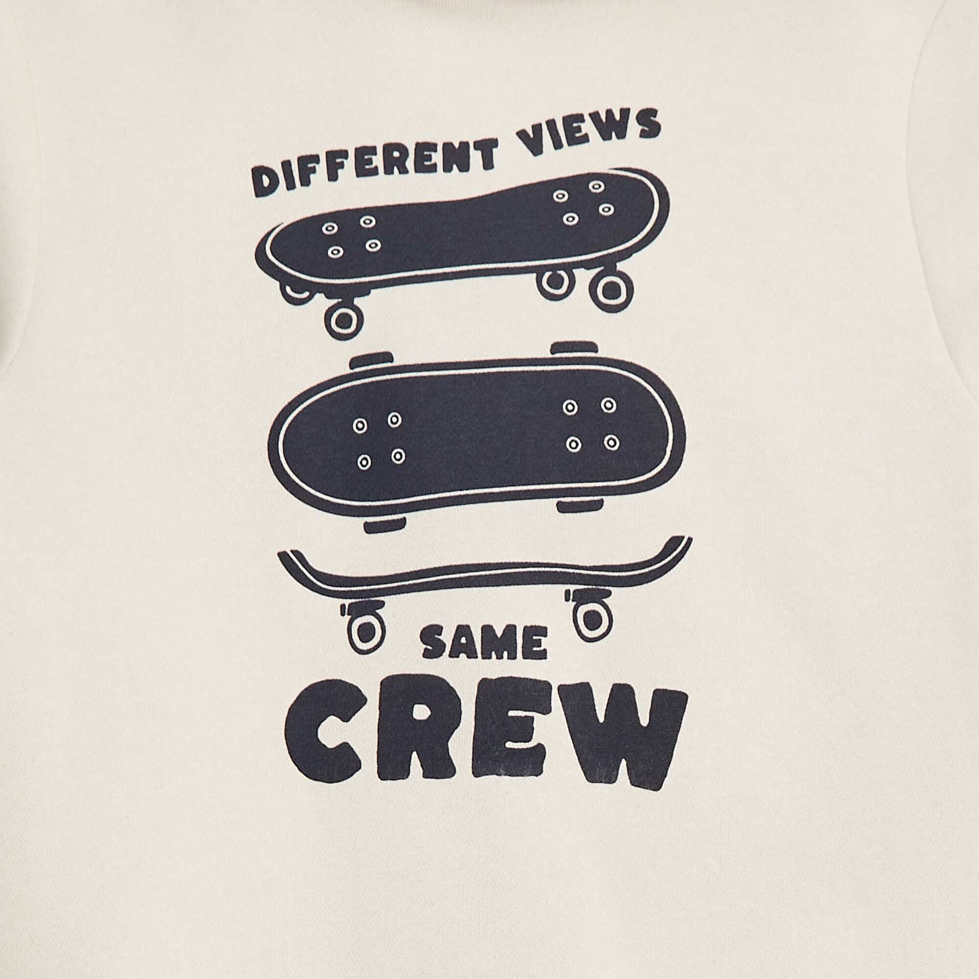Sweatshirt fabric hoodie BEIGE