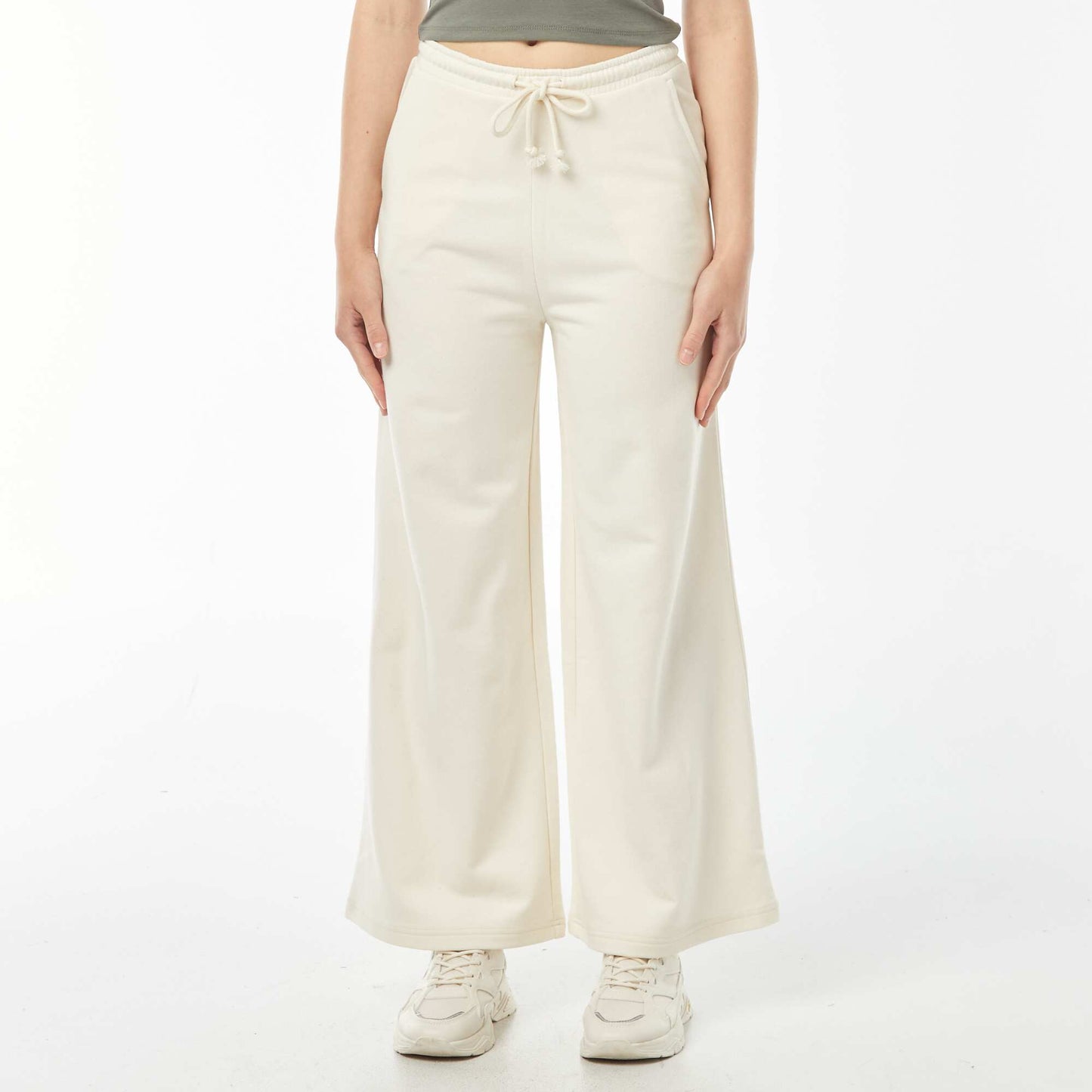 Wide-leg joggers BEIGE