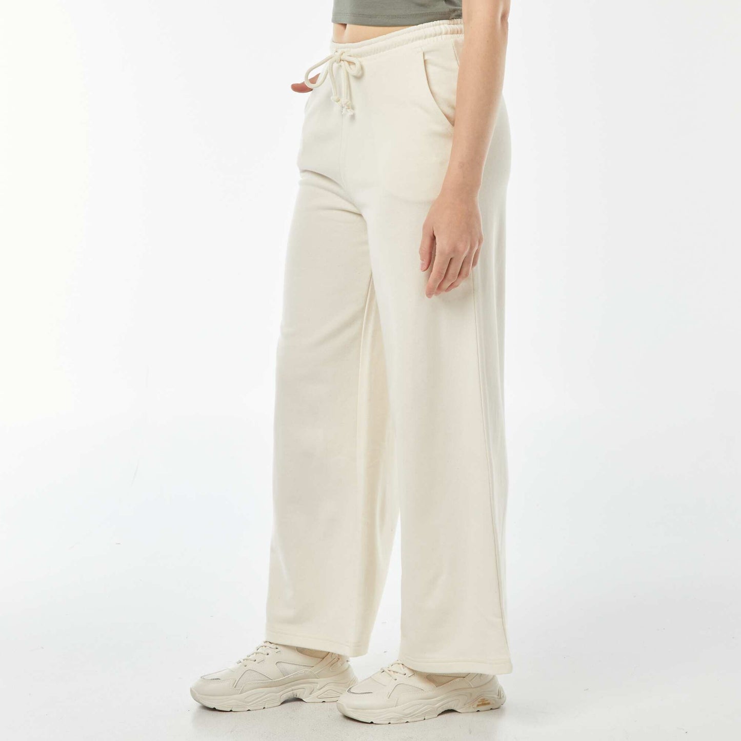 Wide-leg joggers BEIGE