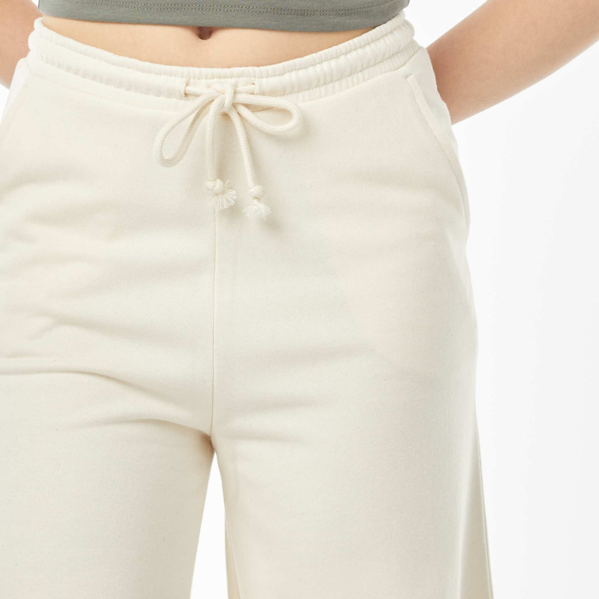 Wide-leg joggers BEIGE