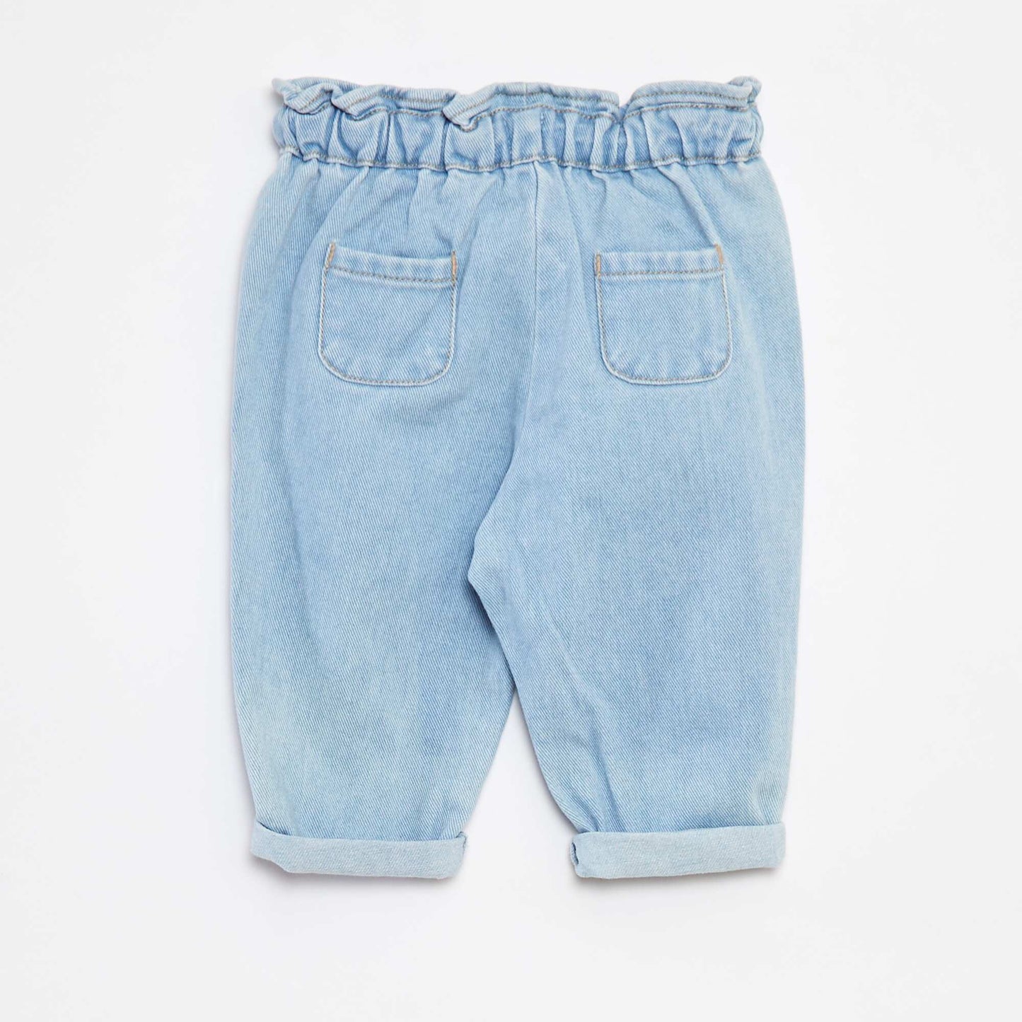 Paperbag jeans with ties at the waist BLUE