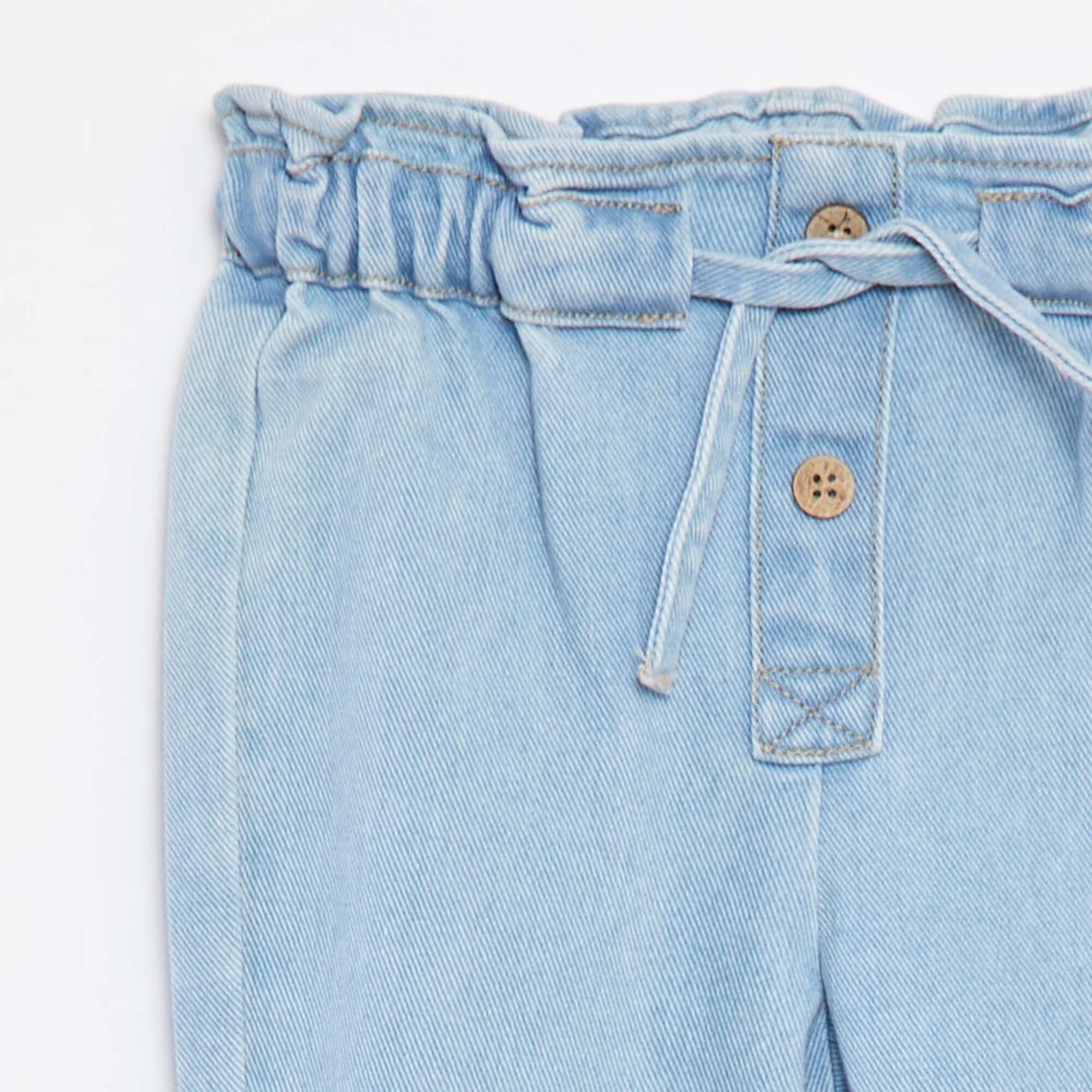 Paperbag jeans with ties at the waist BLUE