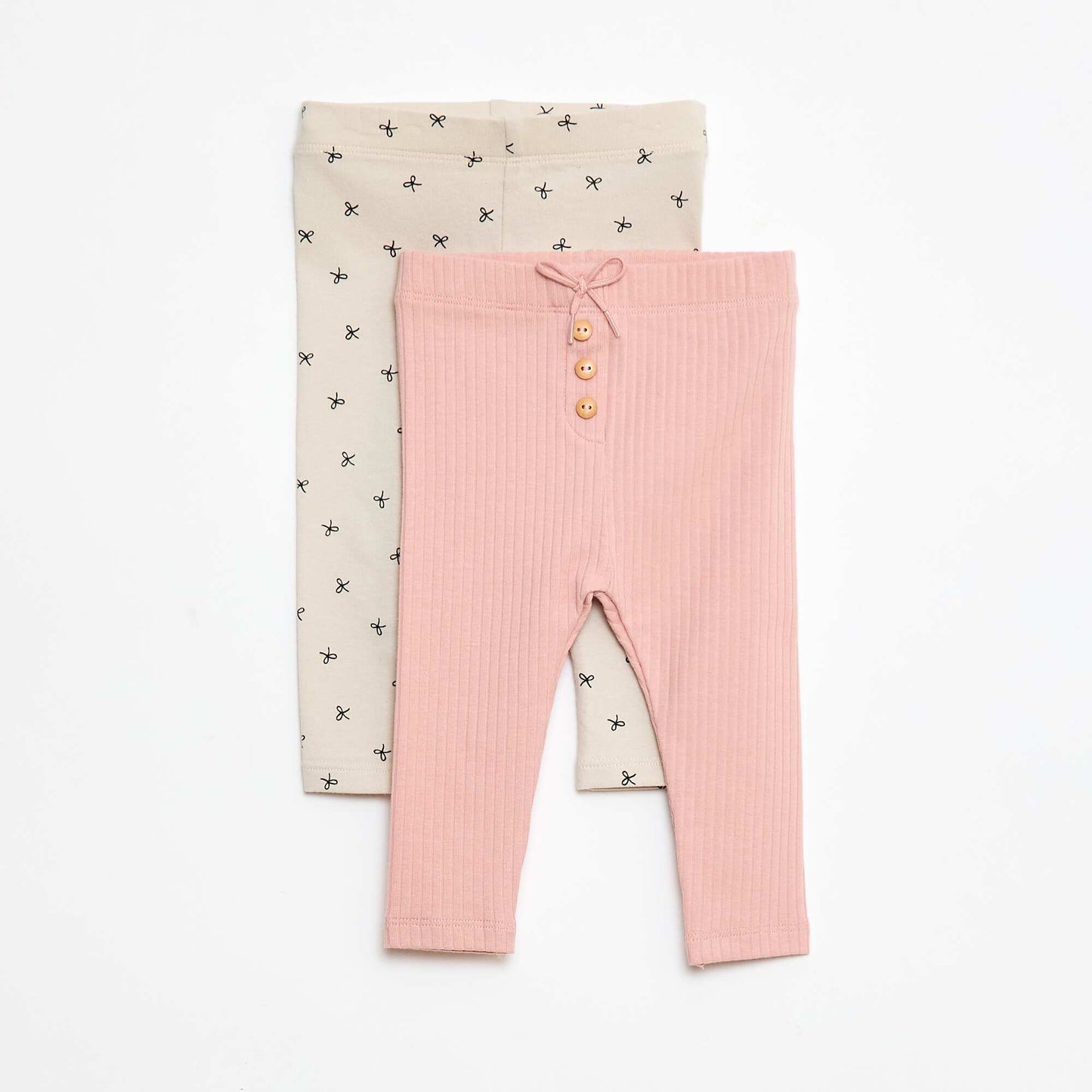 Pack of 2 long leggings PINK