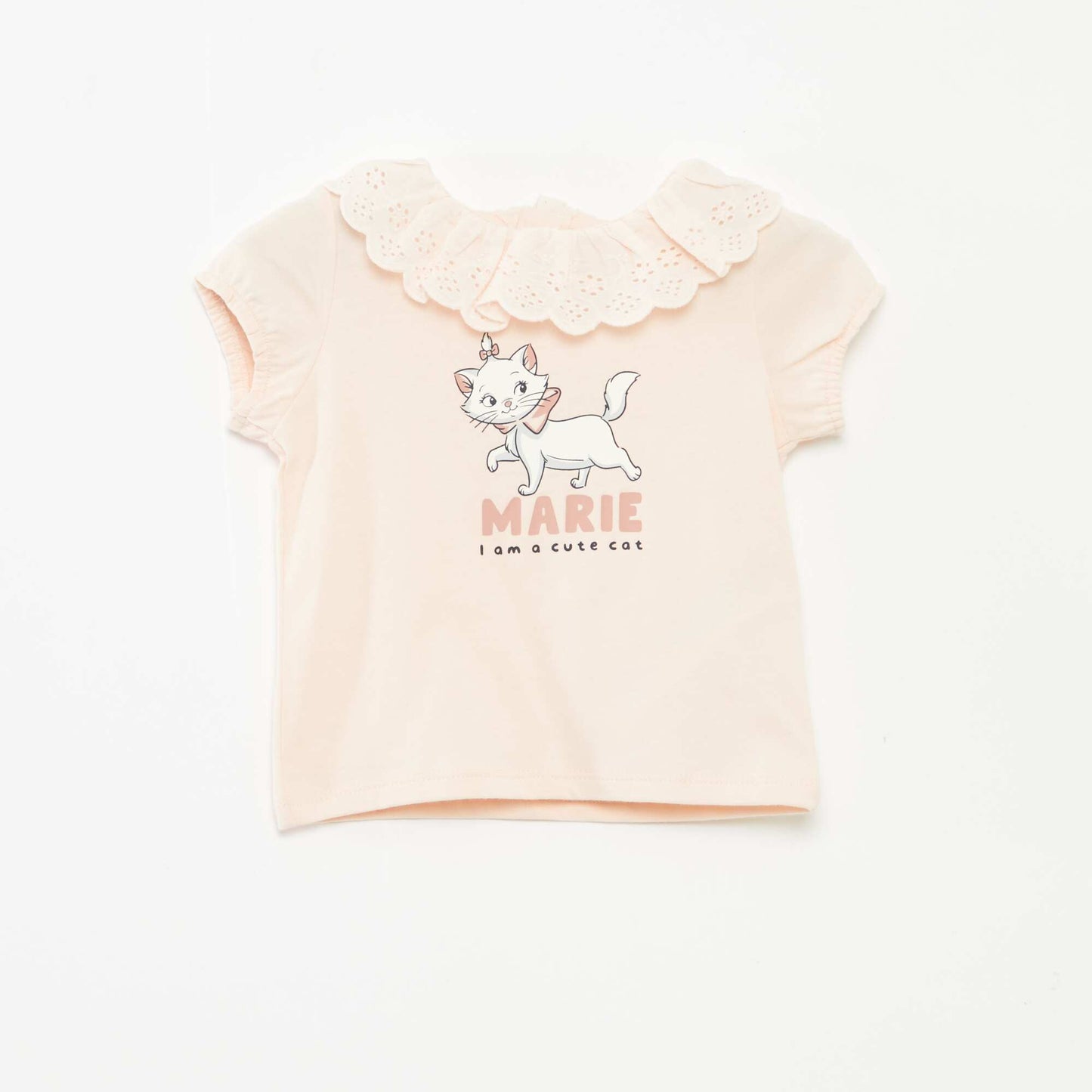 Marie broderie anglaise T-shirt PINK