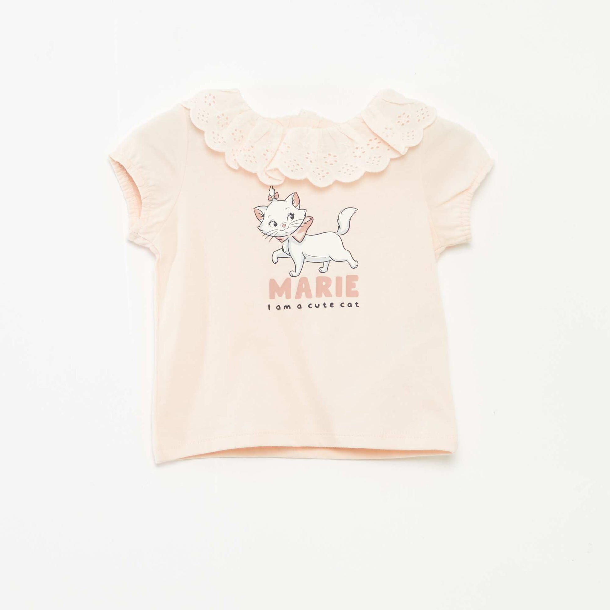 Marie broderie anglaise T-shirt PINK