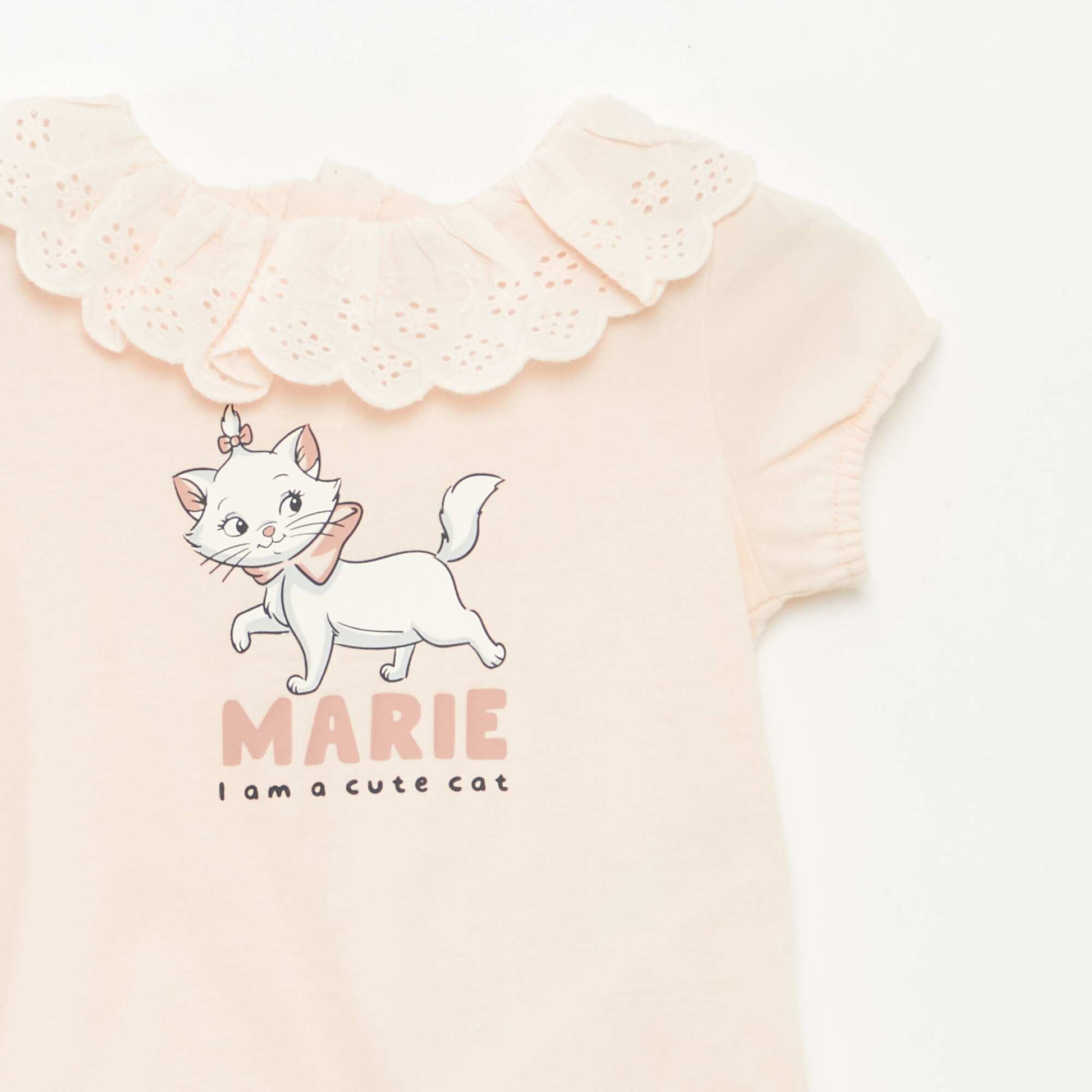 Marie broderie anglaise T-shirt PINK