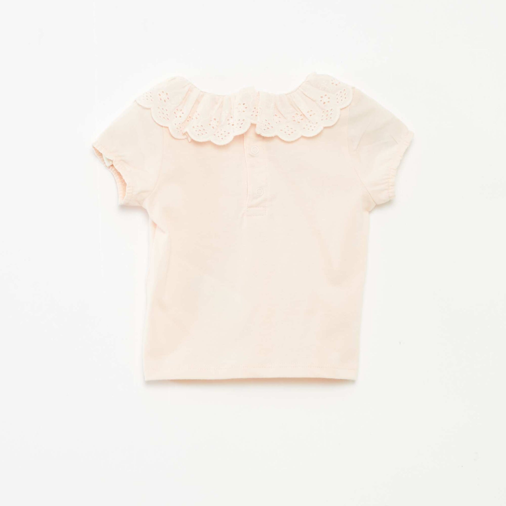 Marie broderie anglaise T-shirt PINK