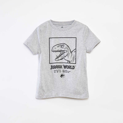 Short-sleeved 'Jurassic World' T-shirt GREY