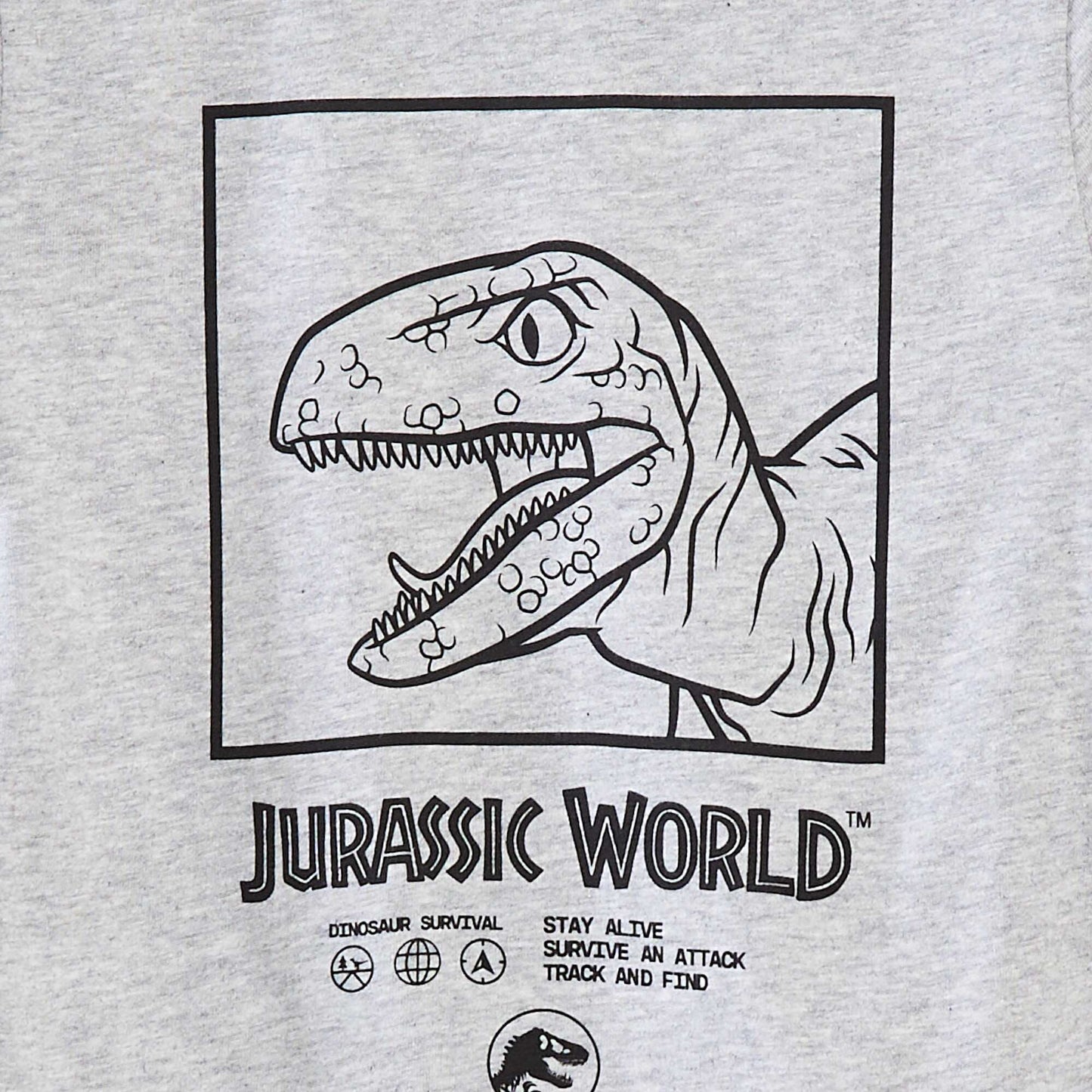 Short-sleeved 'Jurassic World' T-shirt GREY
