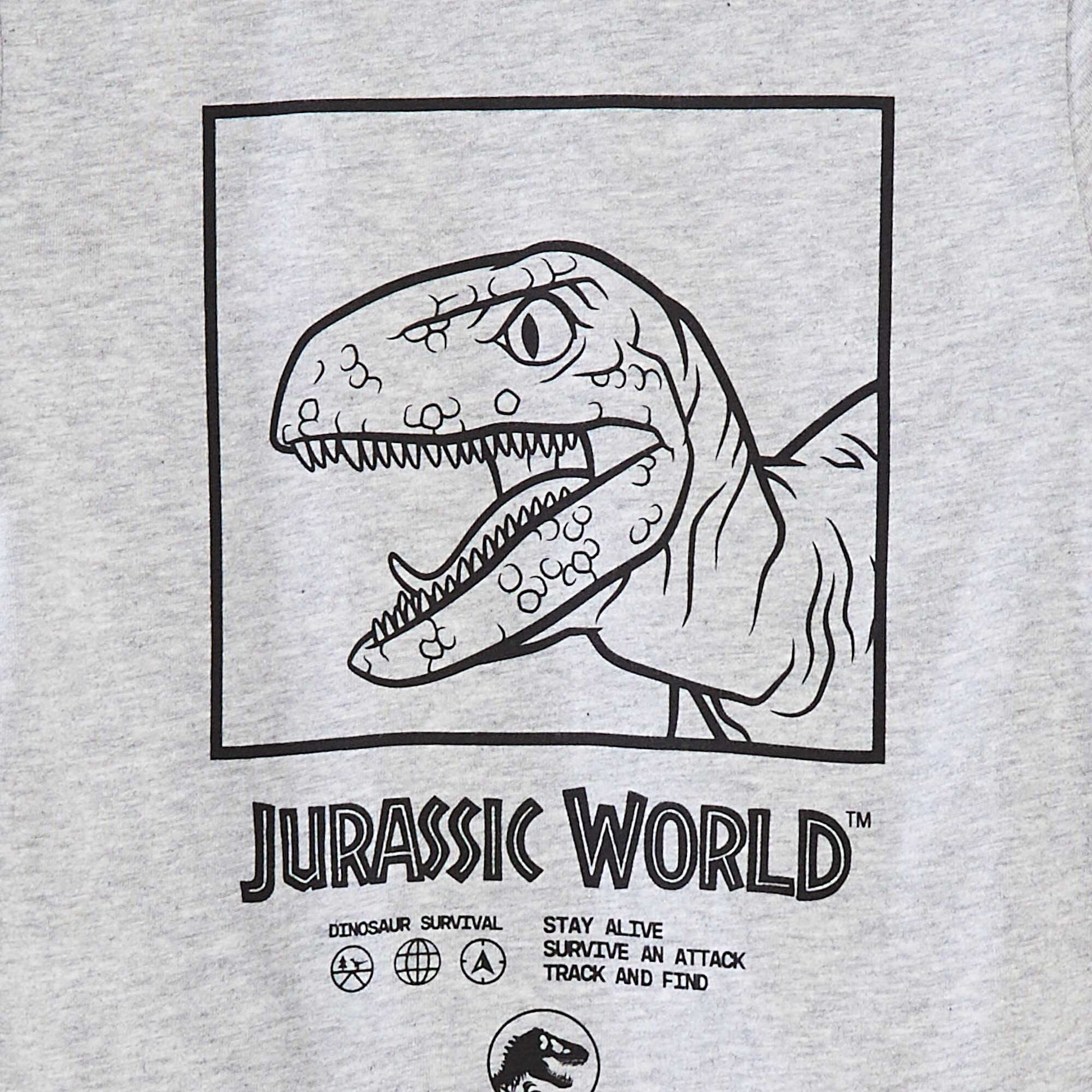 Short-sleeved 'Jurassic World' T-shirt GREY
