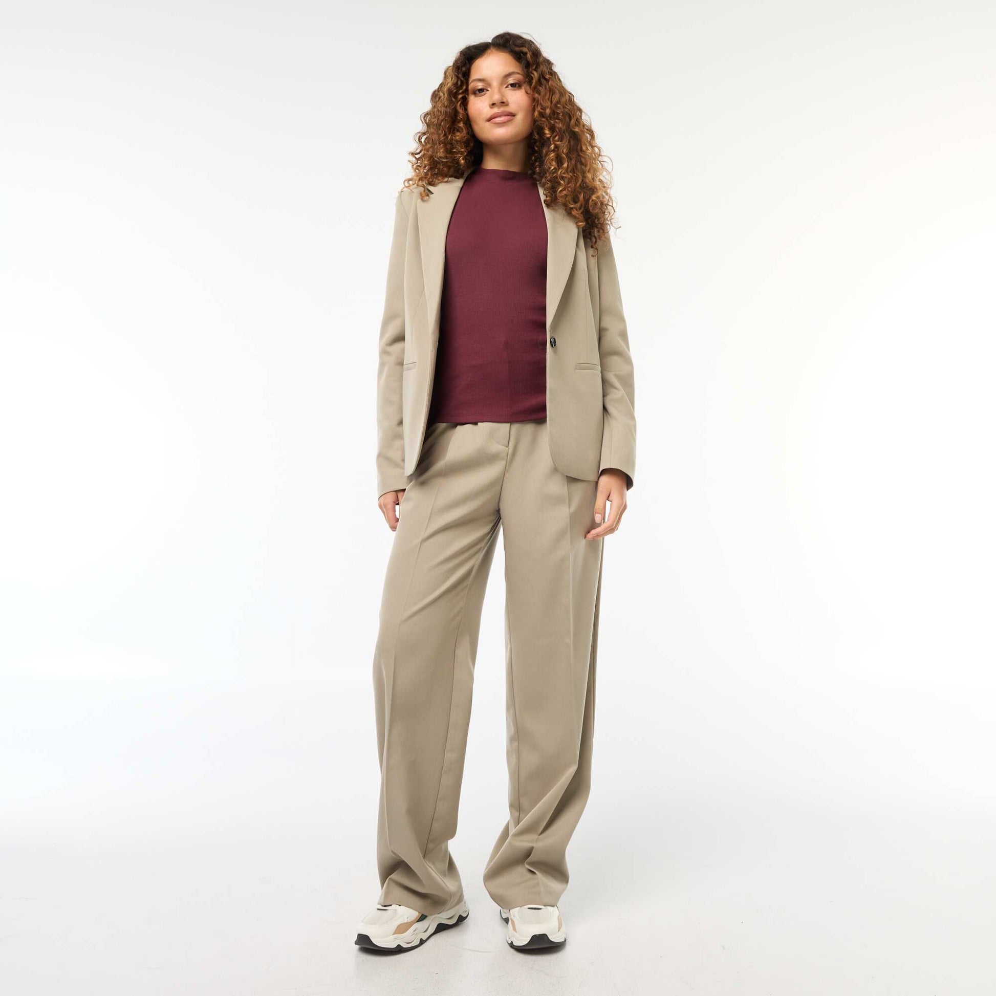 Long-sleeved tailored jacket GREEN