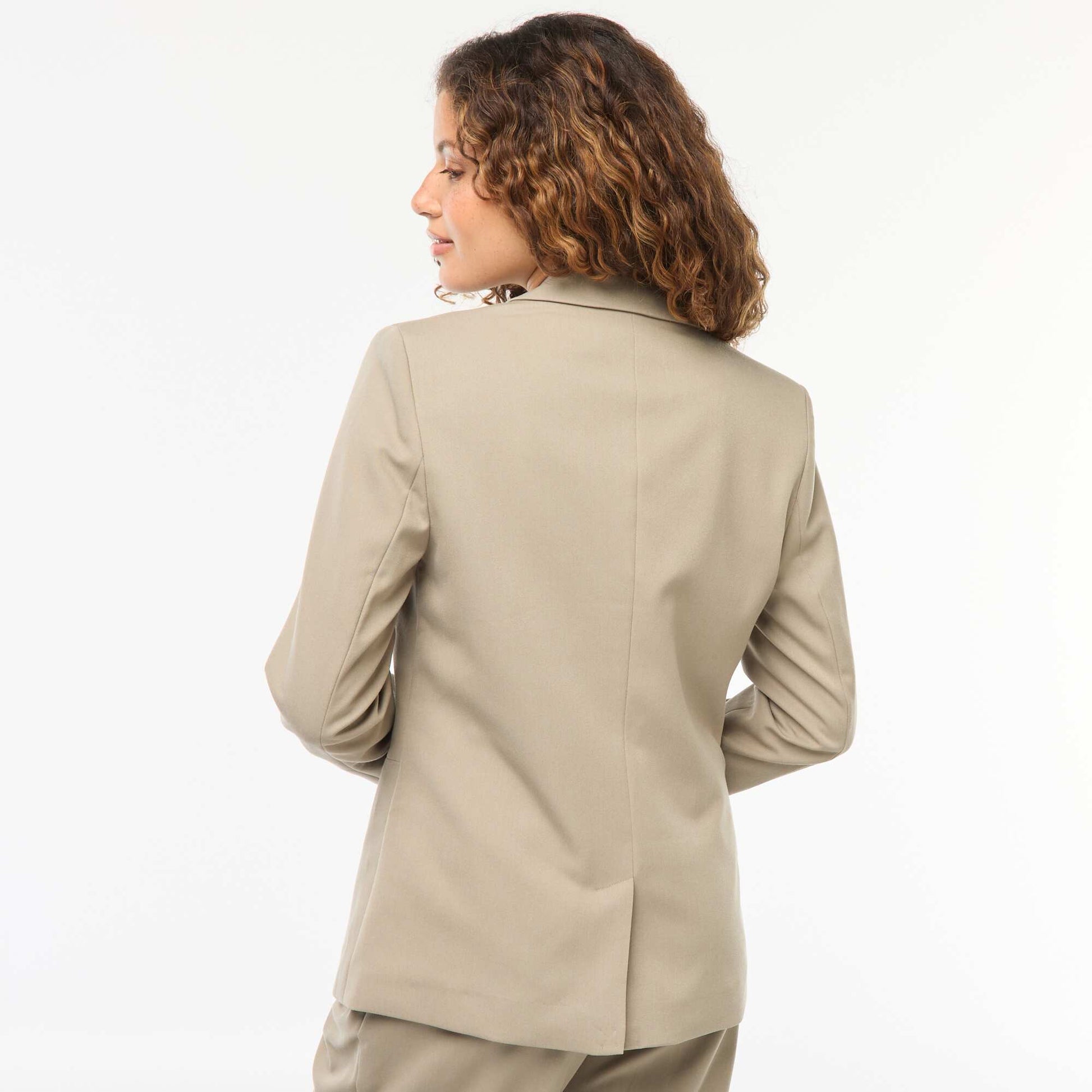 Long-sleeved tailored jacket GREEN