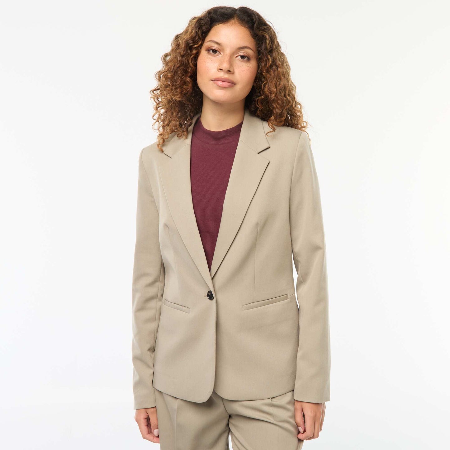Long-sleeved tailored jacket GREEN