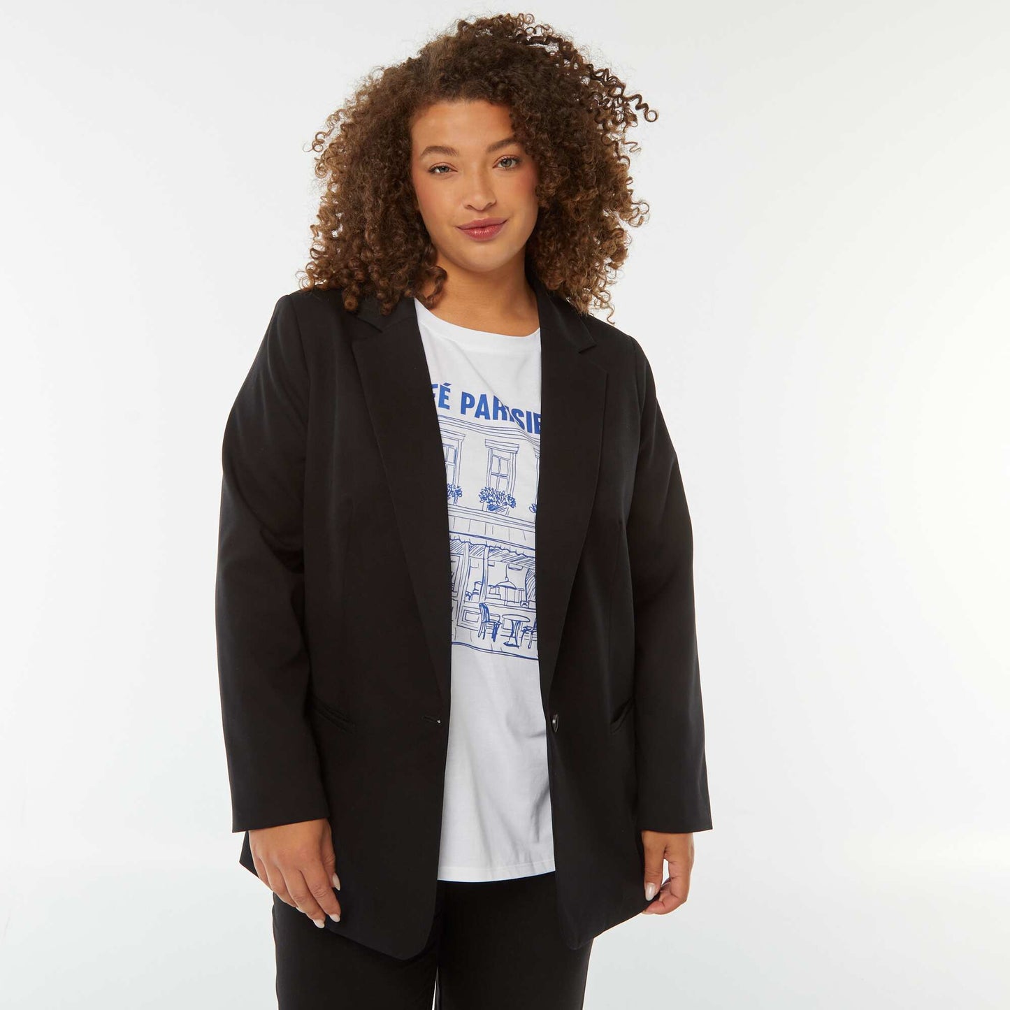 Long tailored jacket BLACK