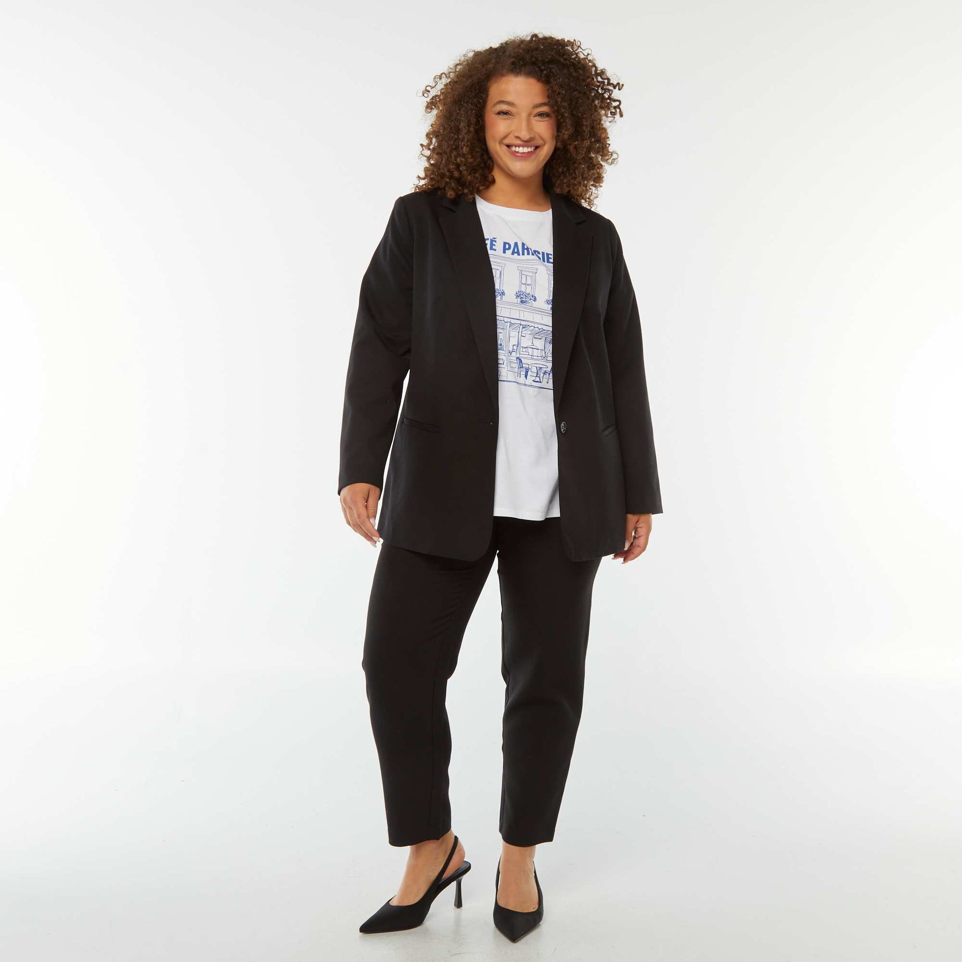 Long tailored jacket BLACK