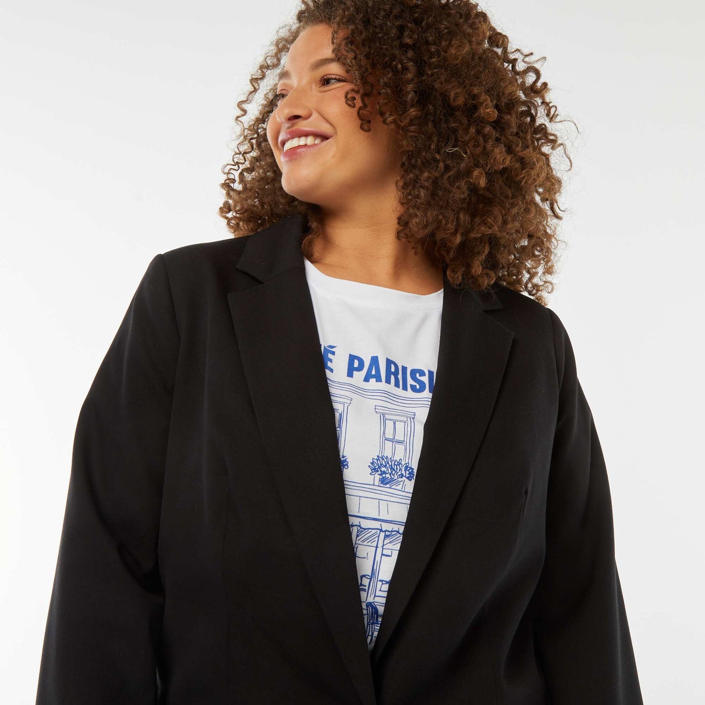 Long tailored jacket BLACK