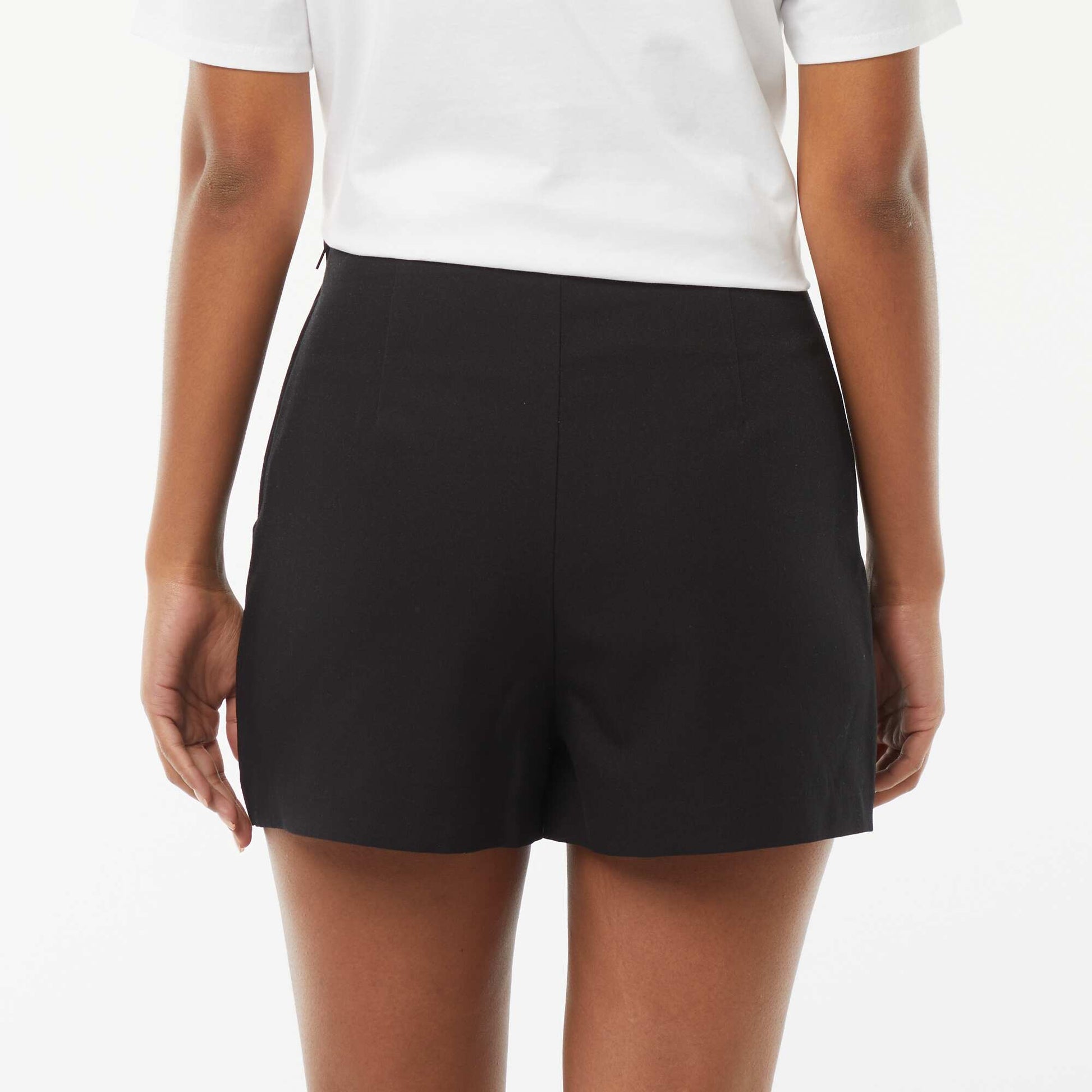 High-waisted skort BLACK