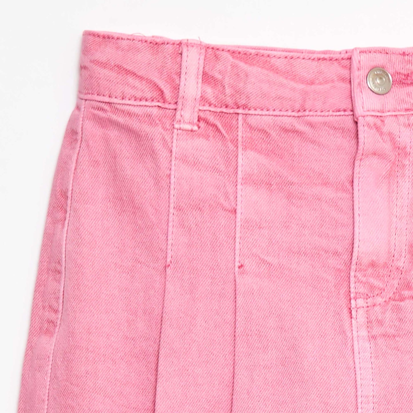 Pleated denim skort PINK