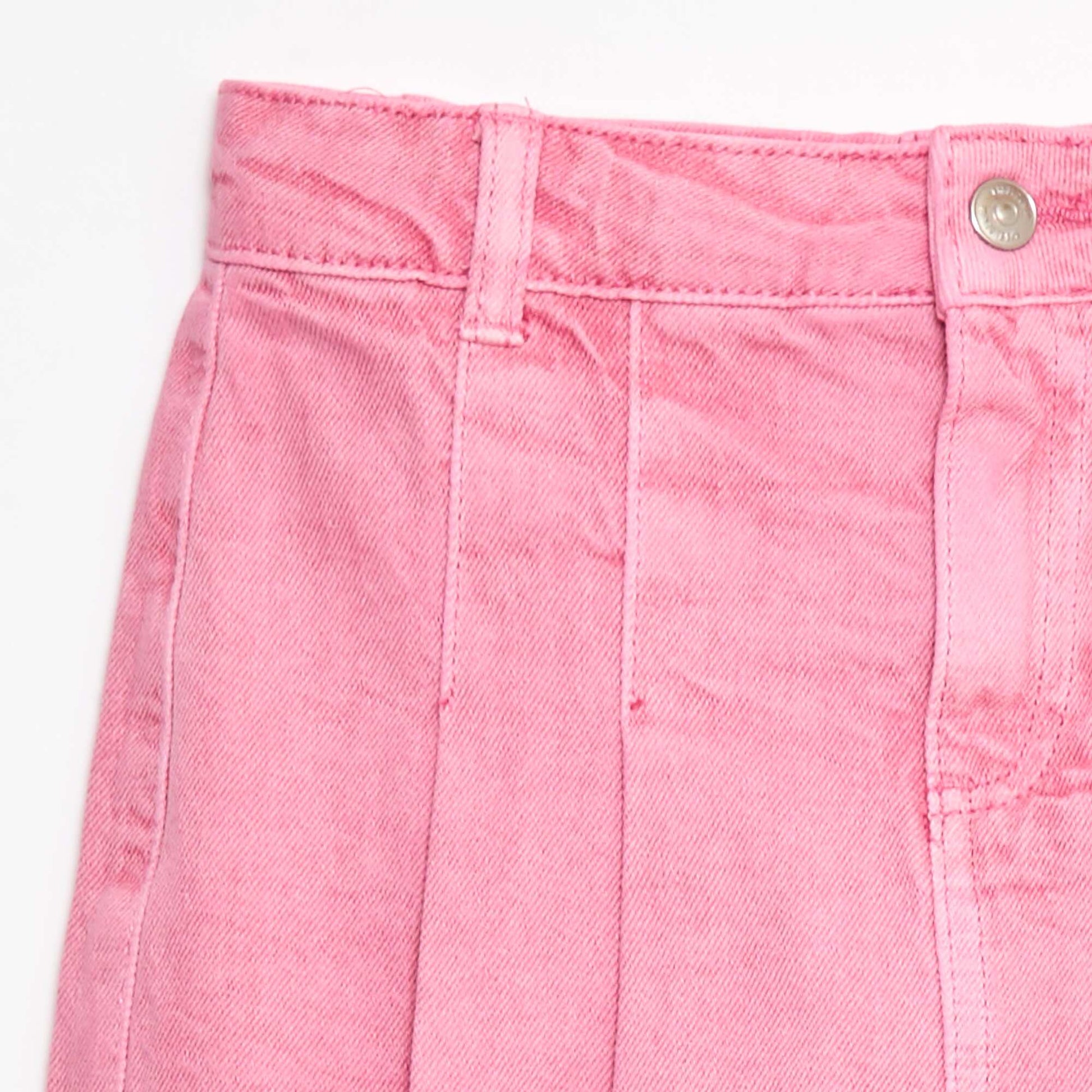 Pleated denim skort PINK
