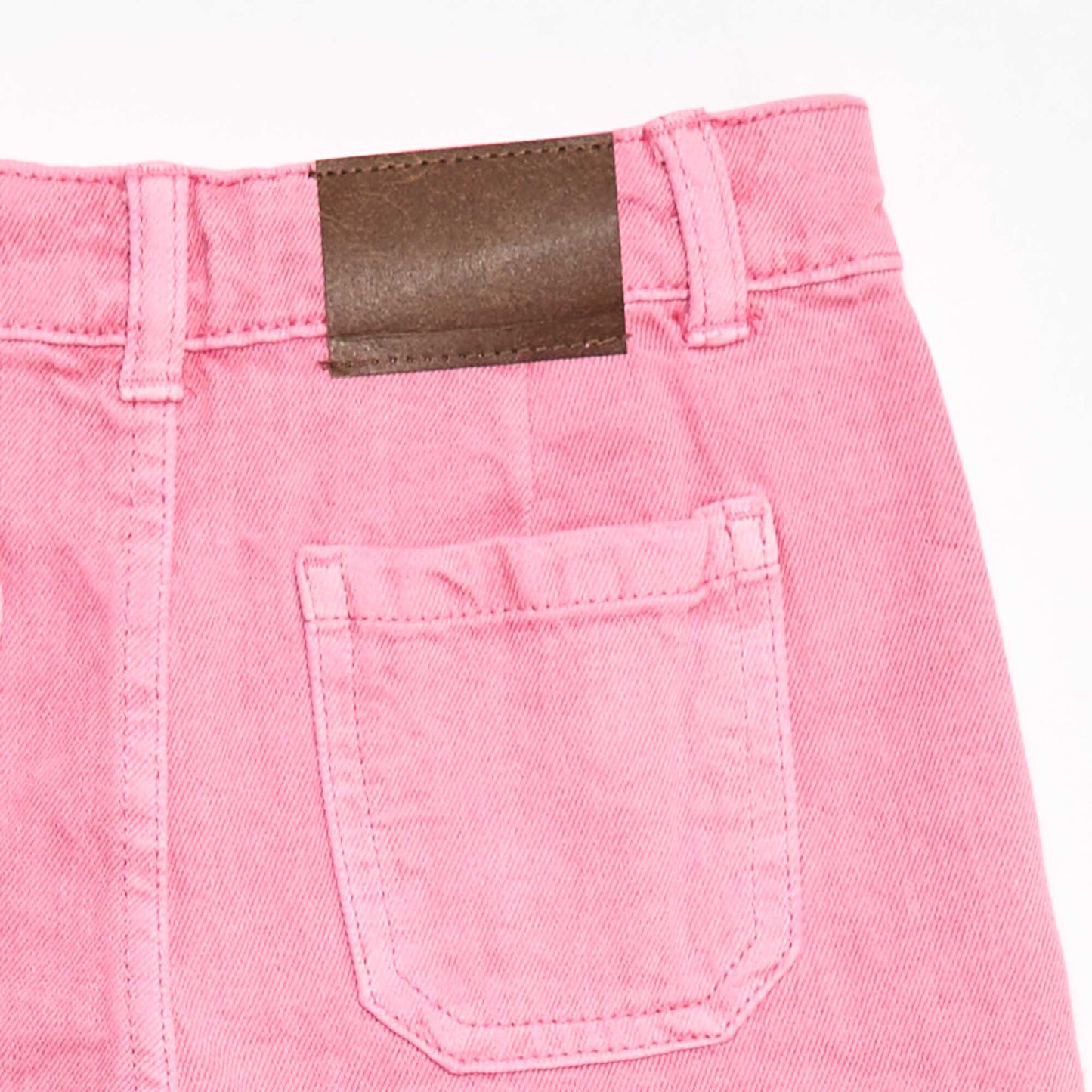 Pleated denim skort PINK