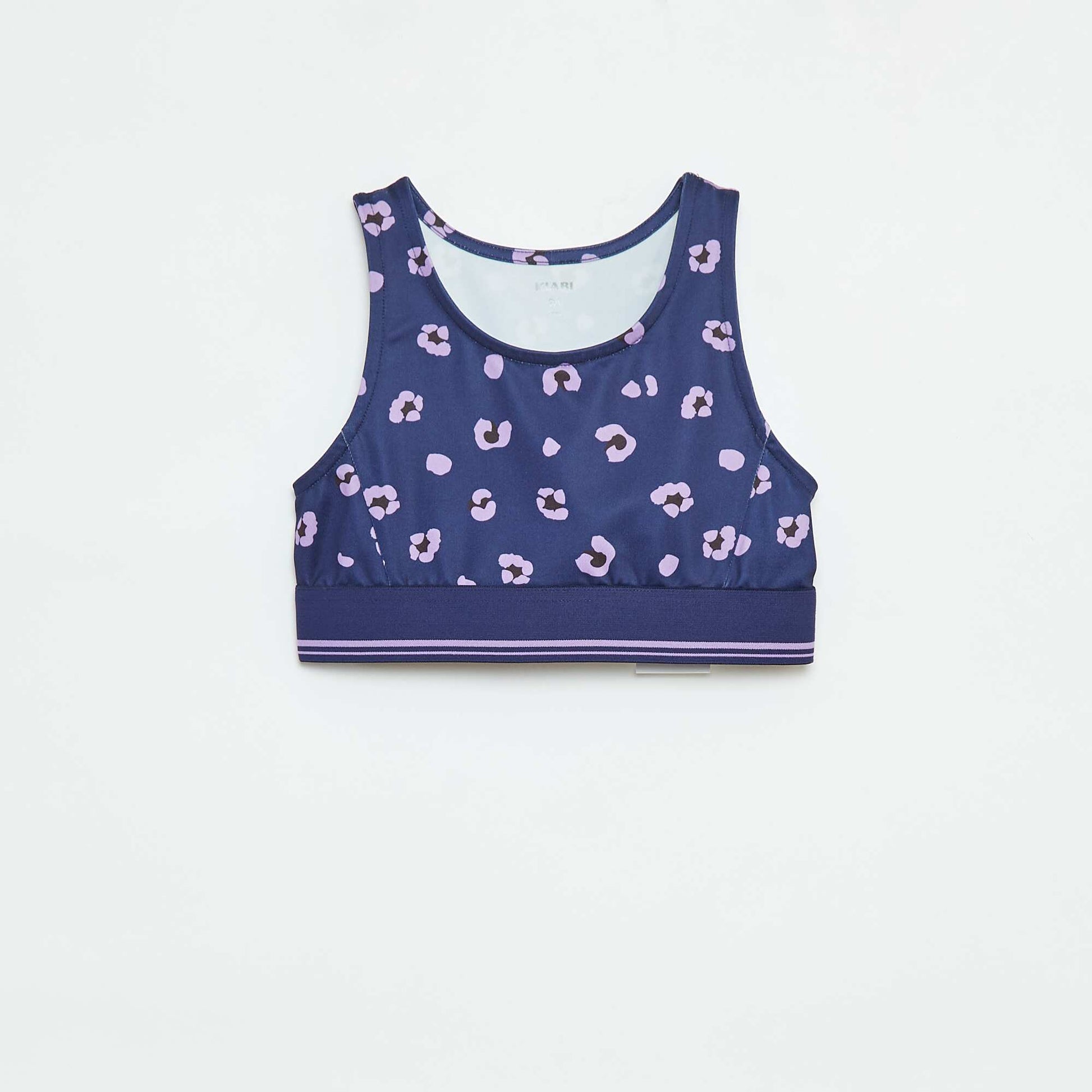 Stretch fabric sports bra BLUE