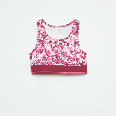 Stretch fabric sports bra PINK