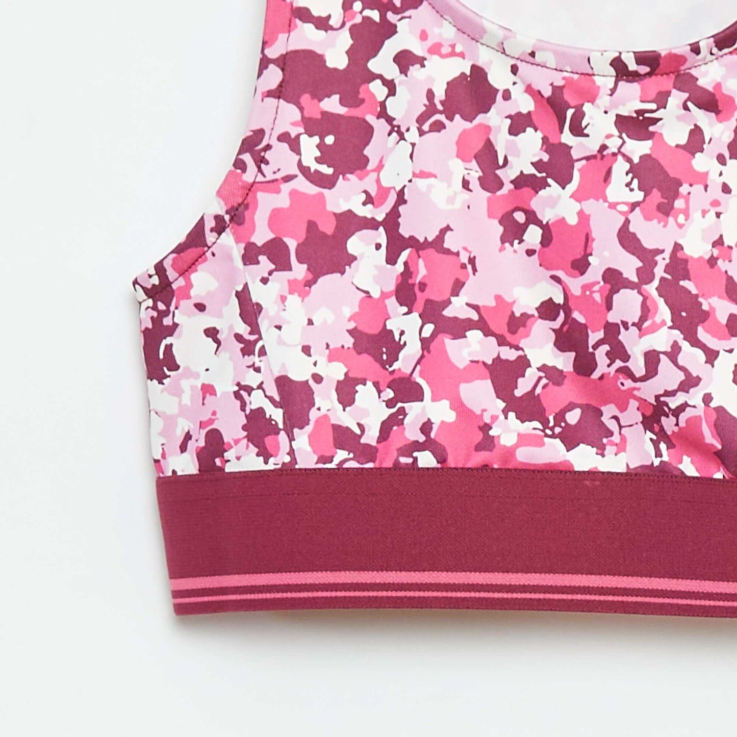 Stretch fabric sports bra PINK