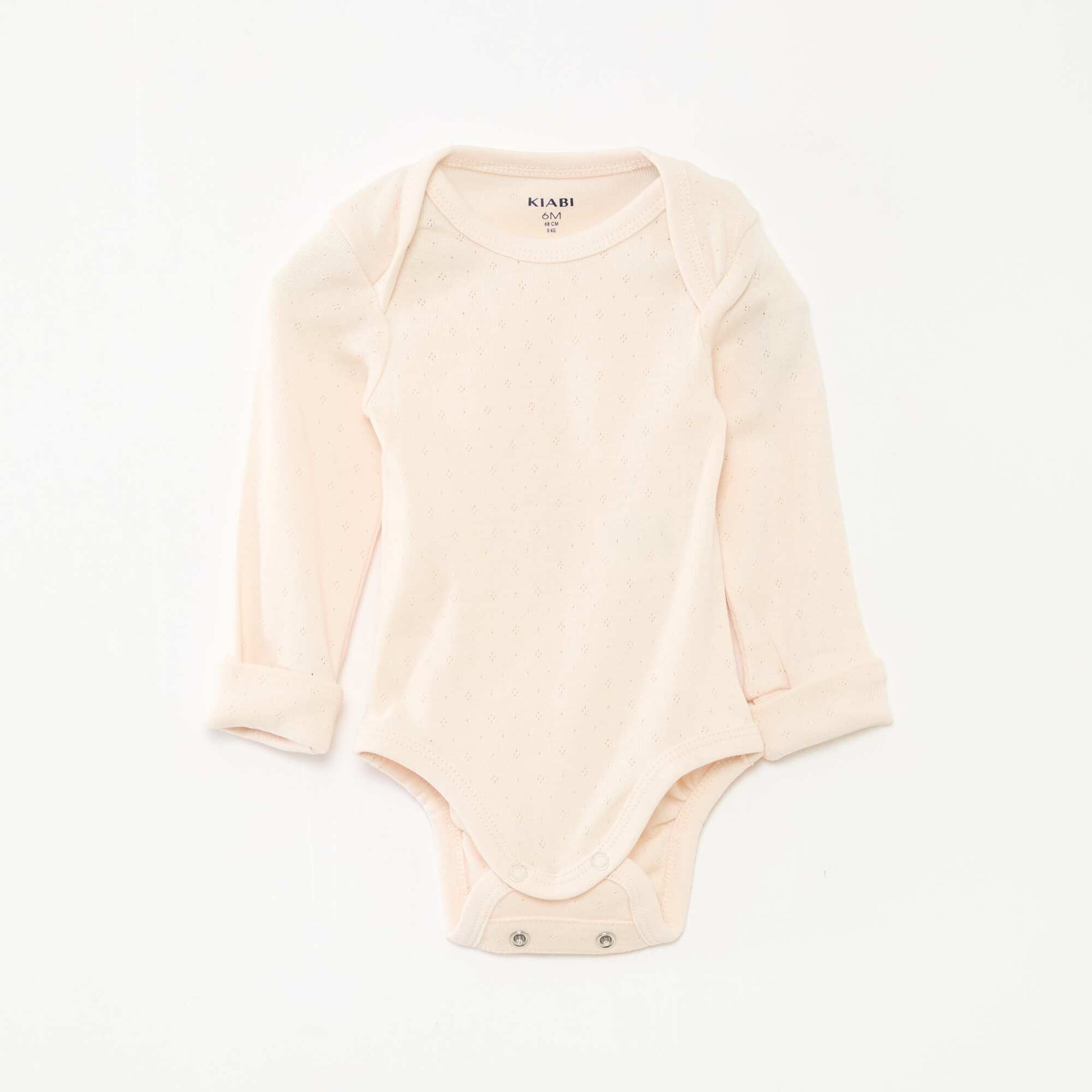 3-Pack of Convertible US Neck Long-Sleeve Bodysuits PINK