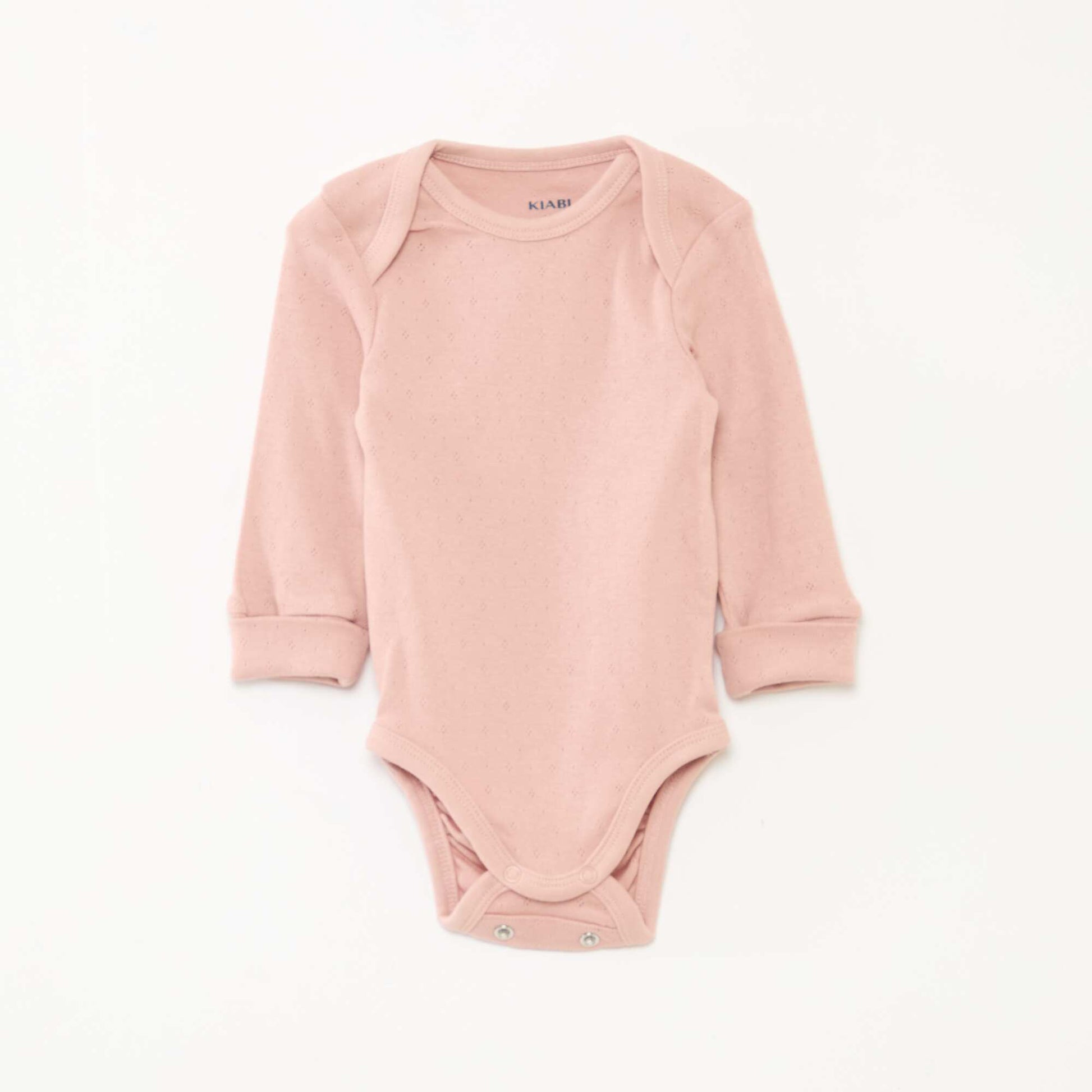 3-Pack of Convertible US Neck Long-Sleeve Bodysuits PINK