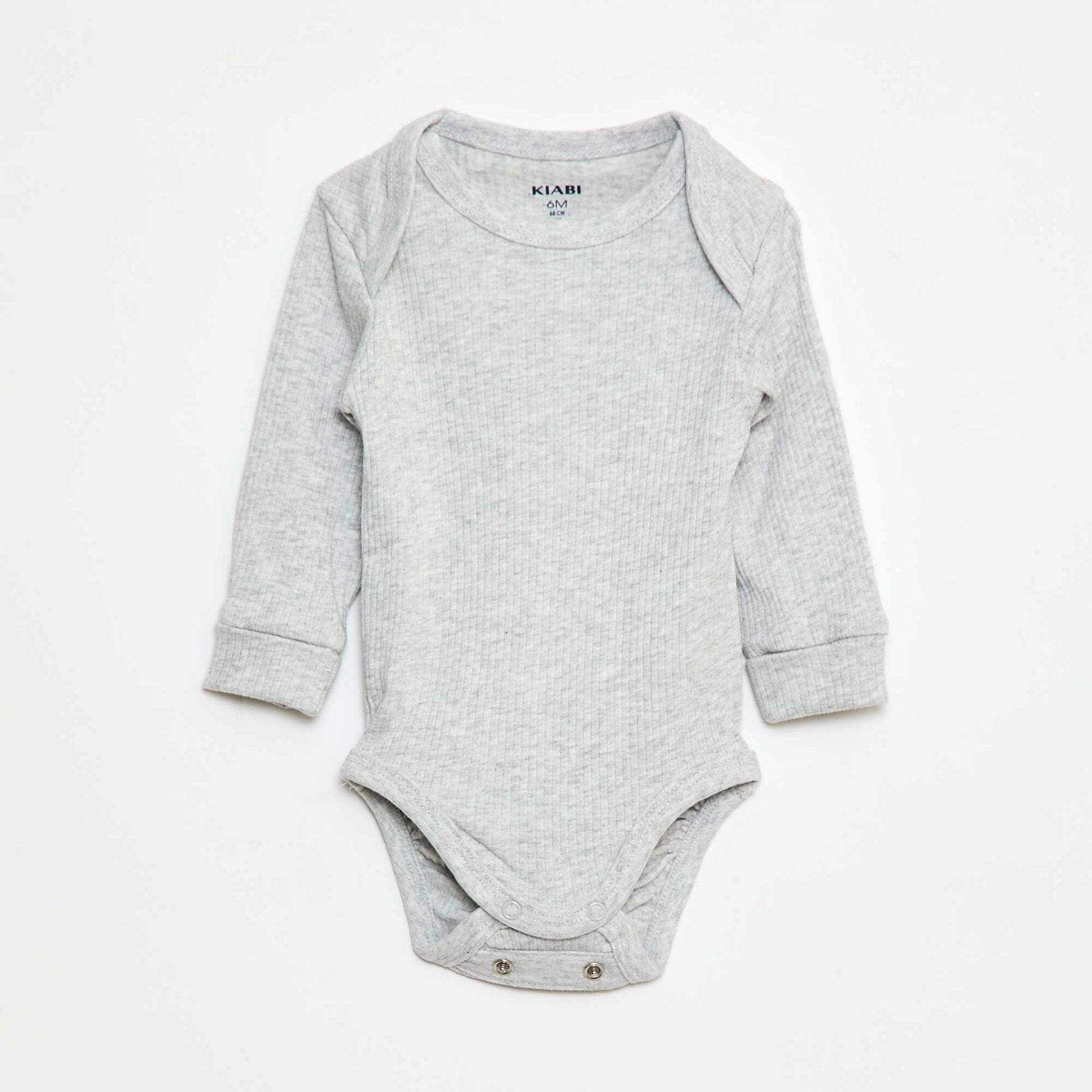 3-Pack of Convertible US Neck Long-Sleeve Bodysuits BLUE