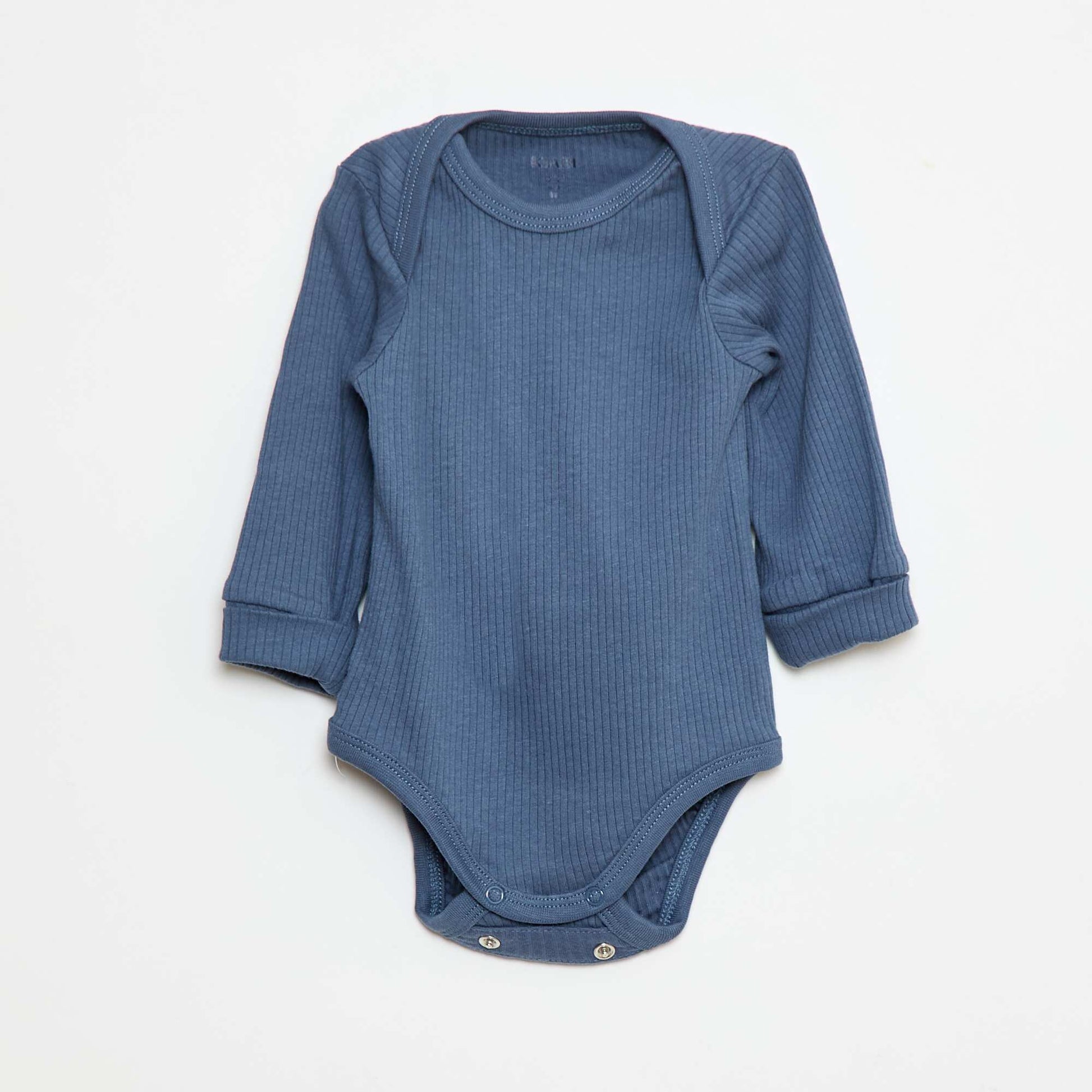 3-Pack of Convertible US Neck Long-Sleeve Bodysuits BLUE