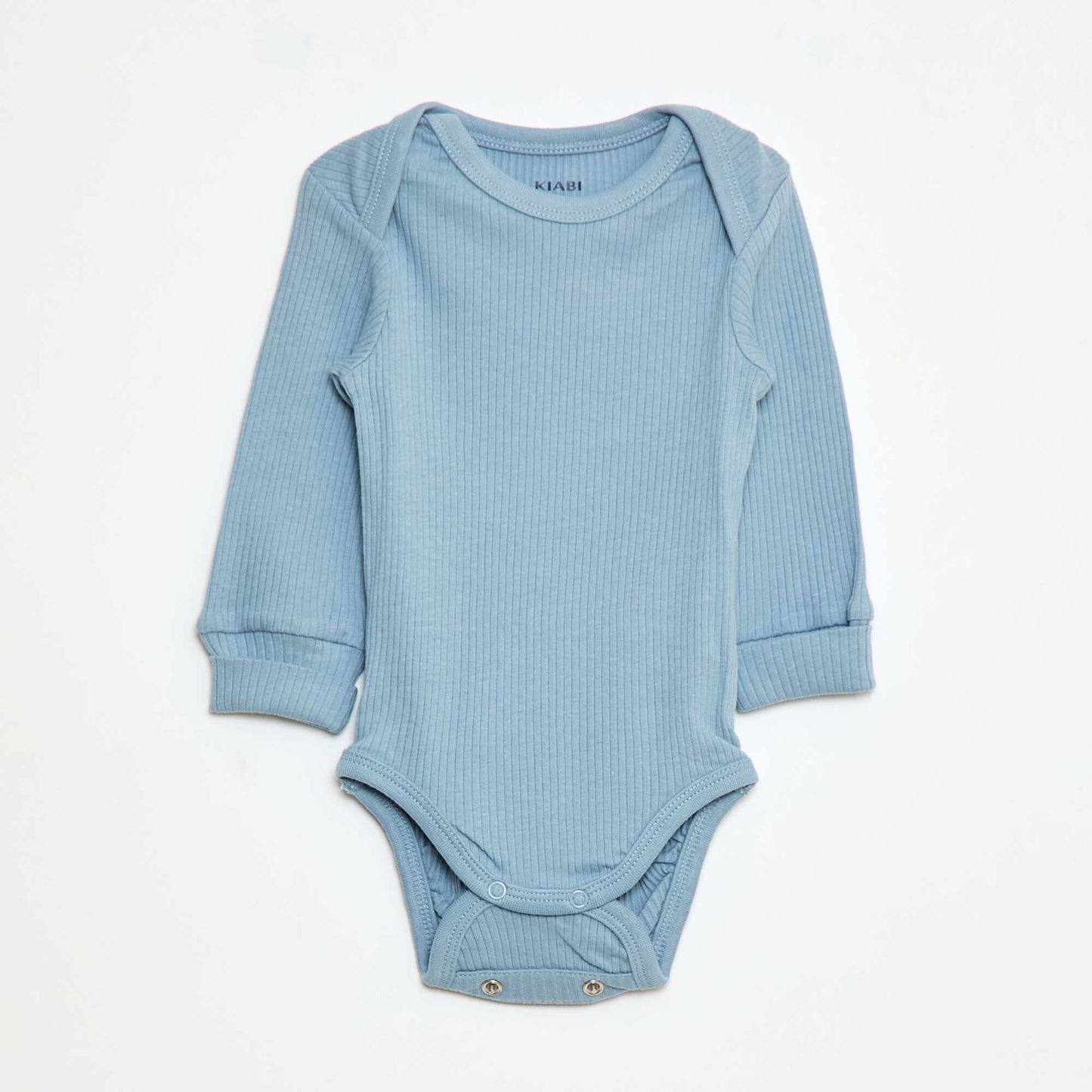3-Pack of Convertible US Neck Long-Sleeve Bodysuits BLUE