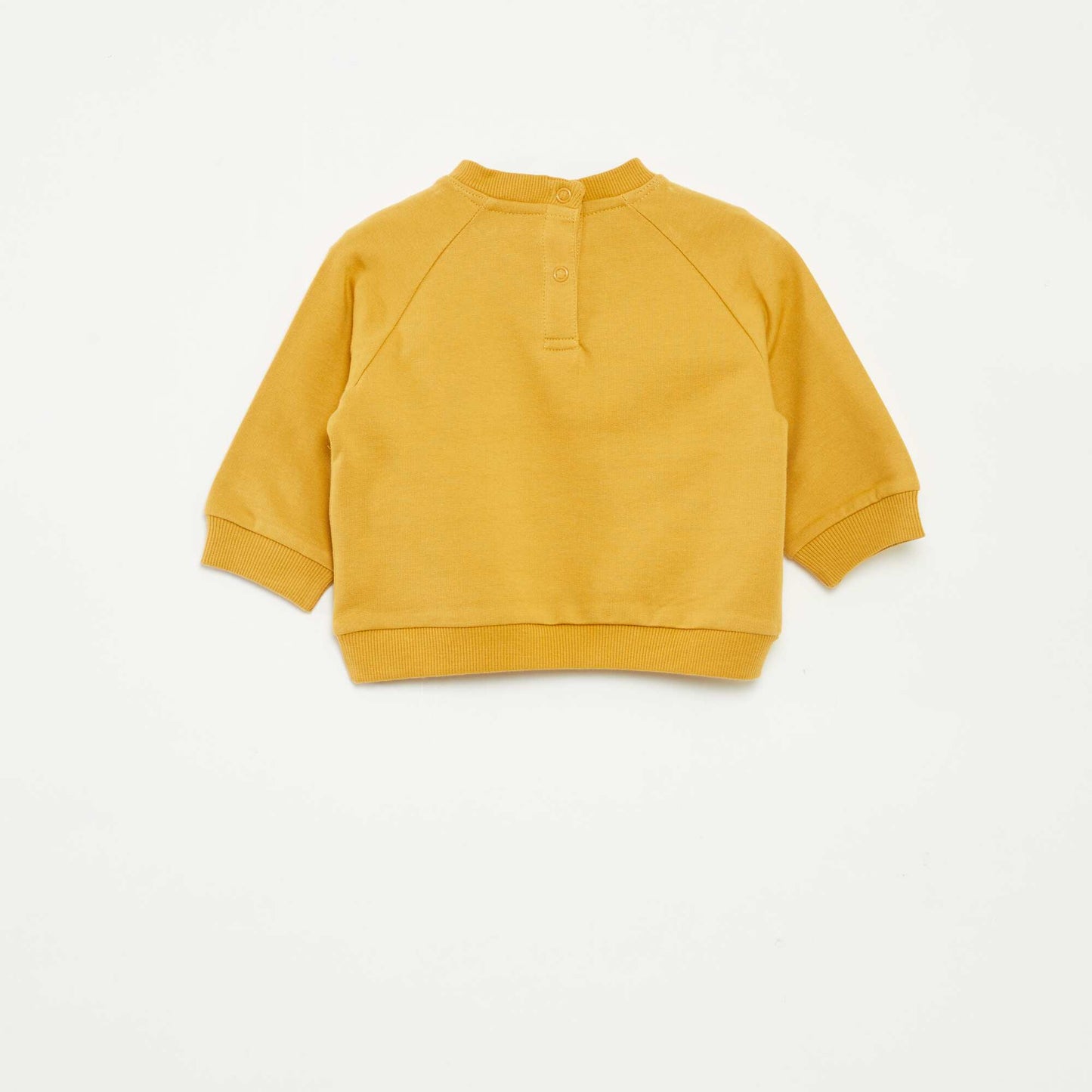 Printed sweatshirt with press-stud fastening YELLOW
