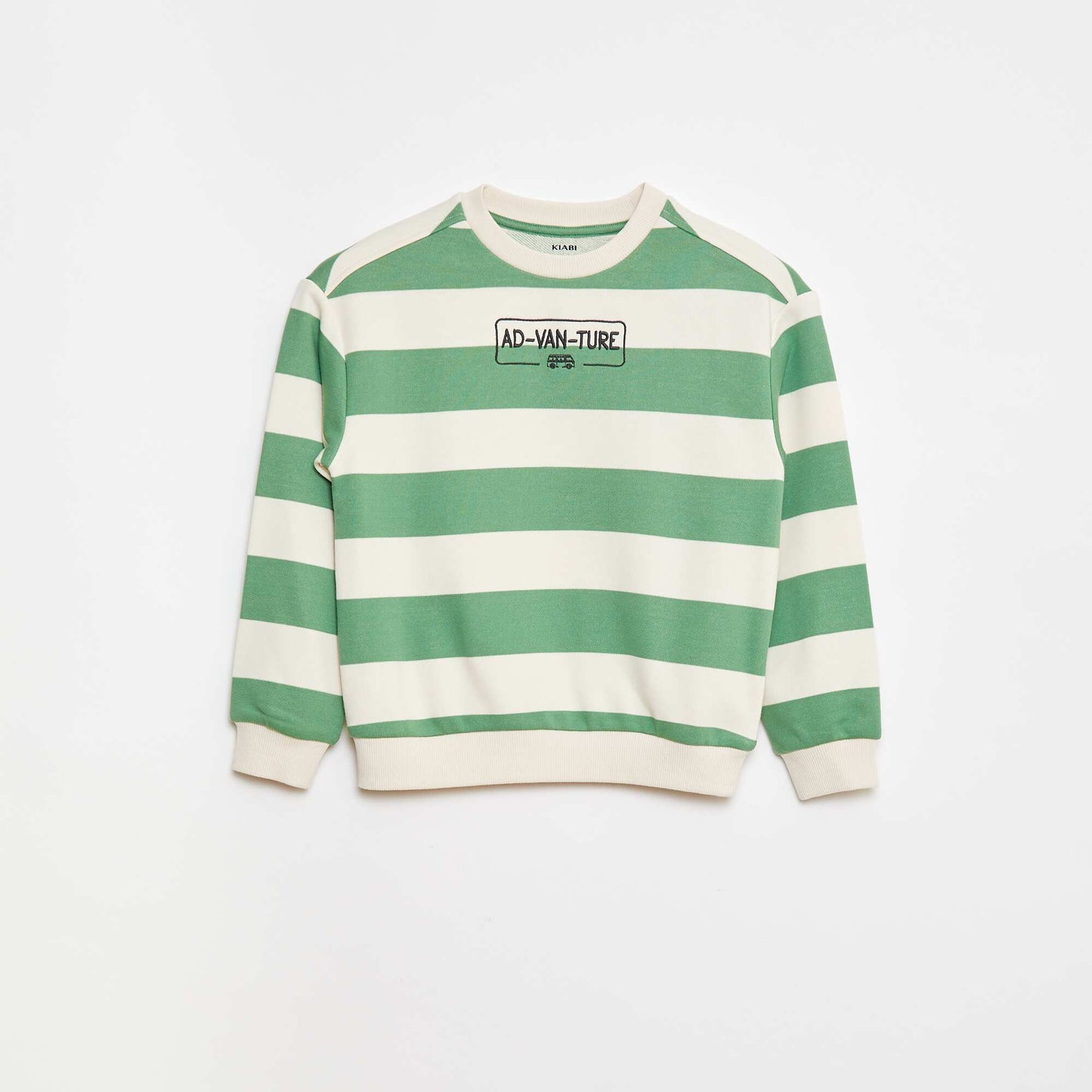 Sweatshirt with contrasting sleeves GREEN