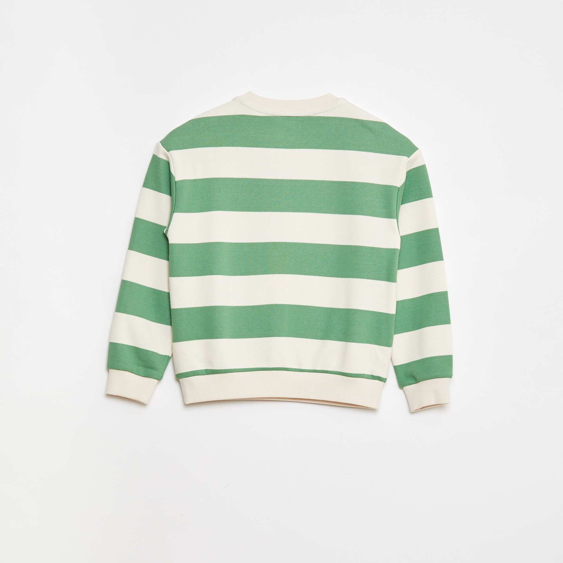 Sweatshirt with contrasting sleeves GREEN