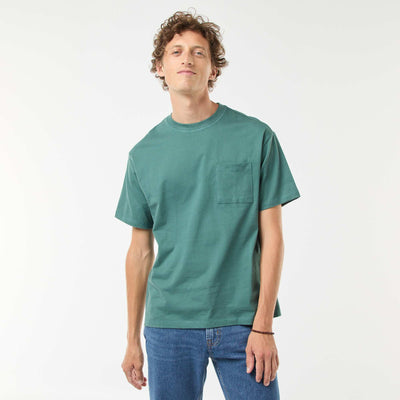 Short-sleeved jersey knit T-shirt GREEN